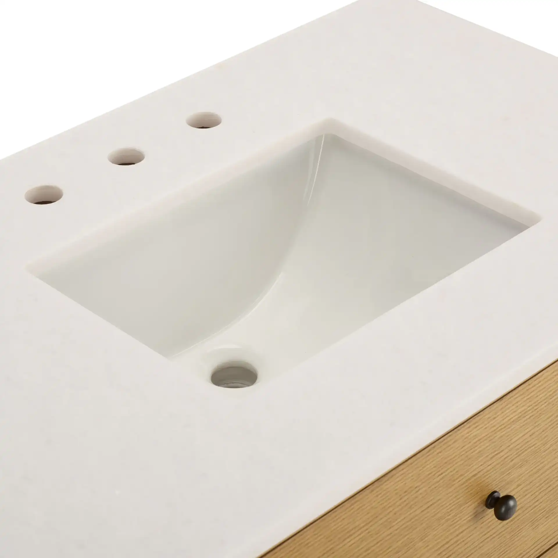 Tompkinson Vanity in Natural / White in a styled room