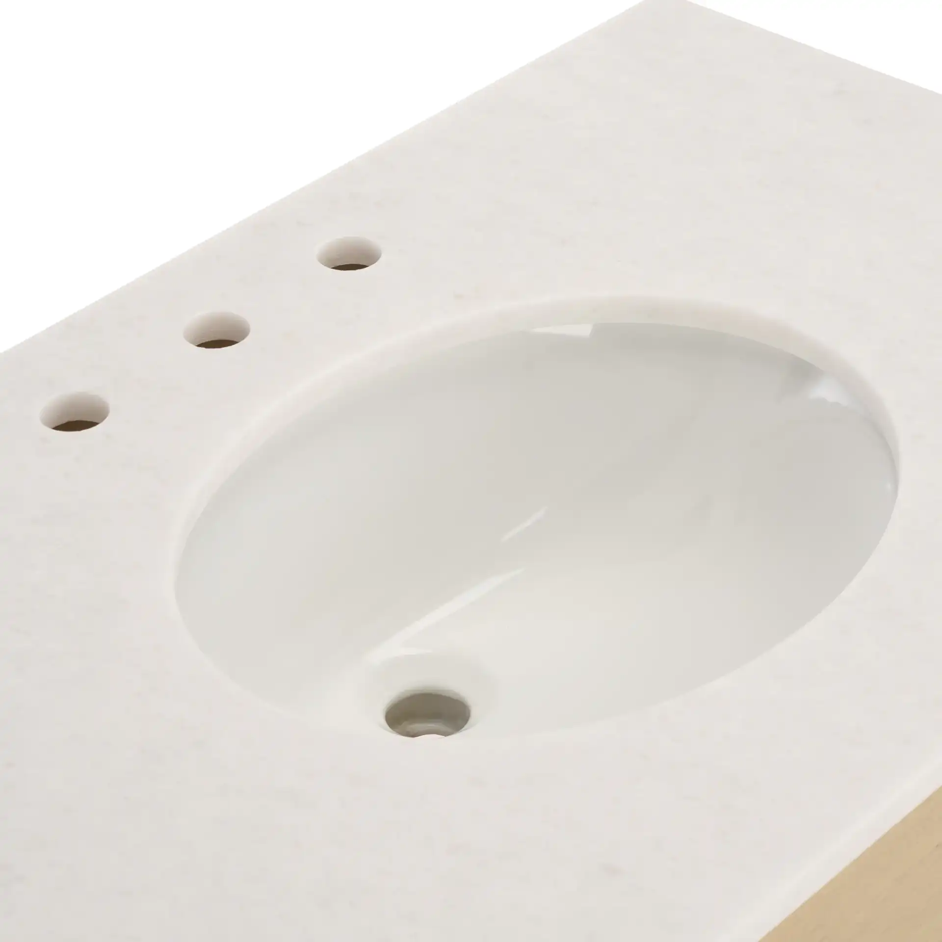 Petrabecca Vanity in Light Oak / White in a styled room