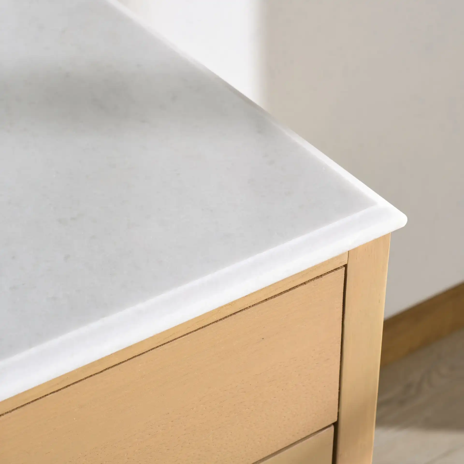 Oliviabella Vanity in Natural / White in a styled room