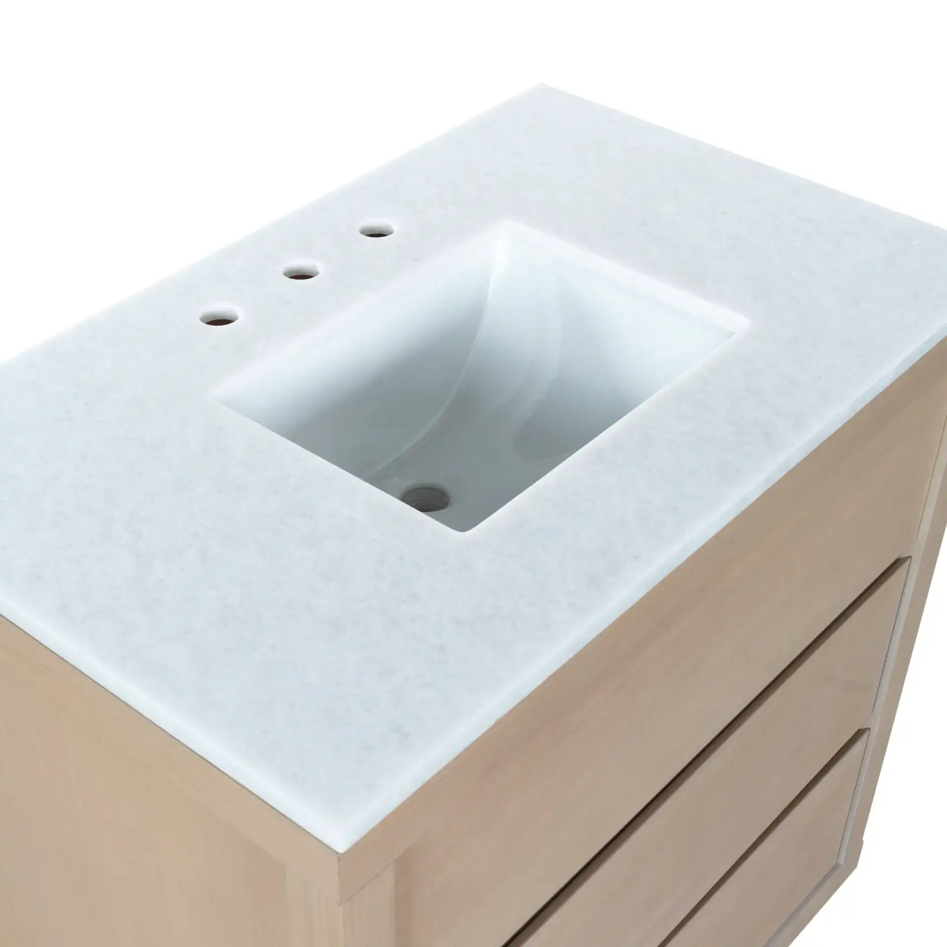 Clairebeth Vanity in Natural / White in a styled room