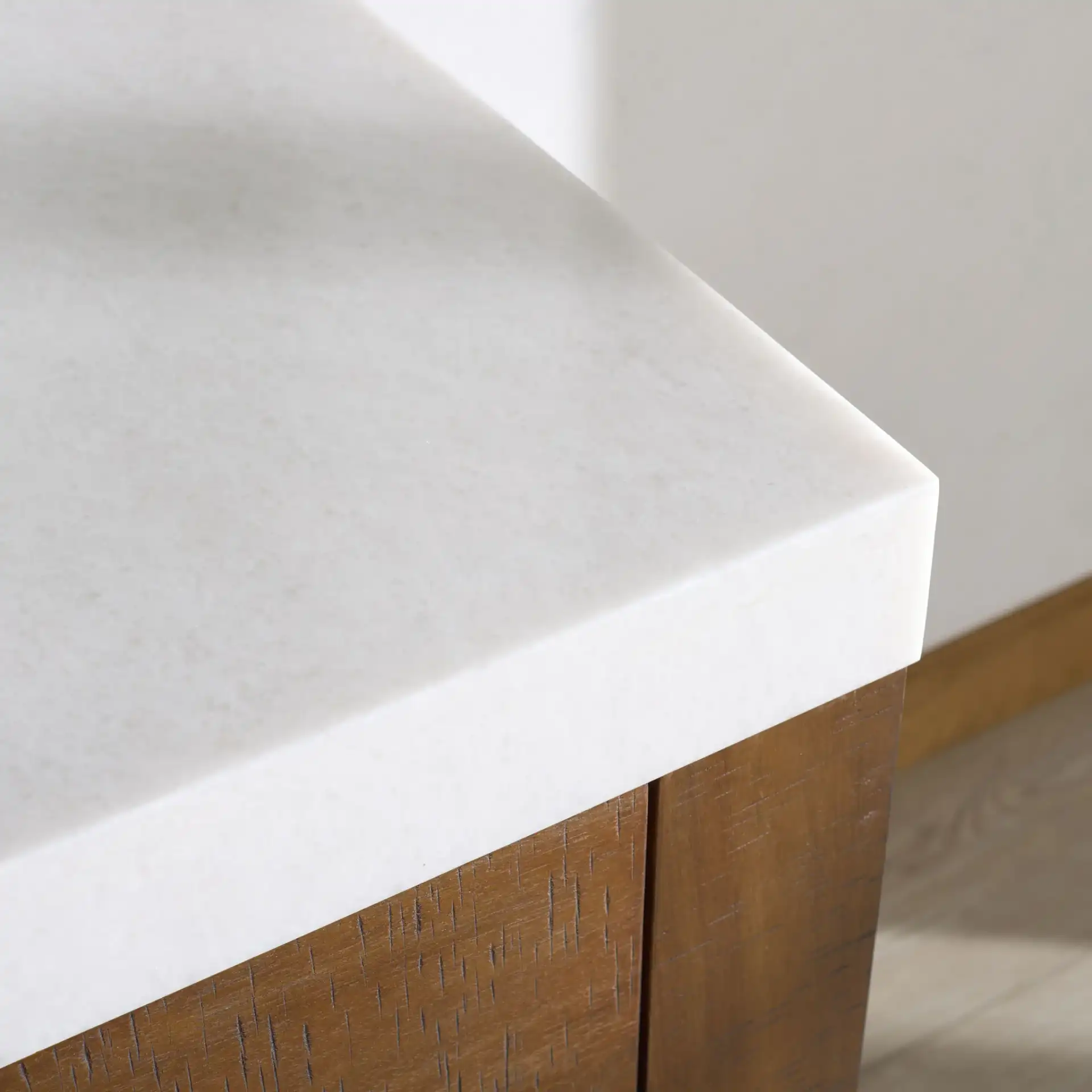 Alberto Vanity in Walnut / White in a styled room