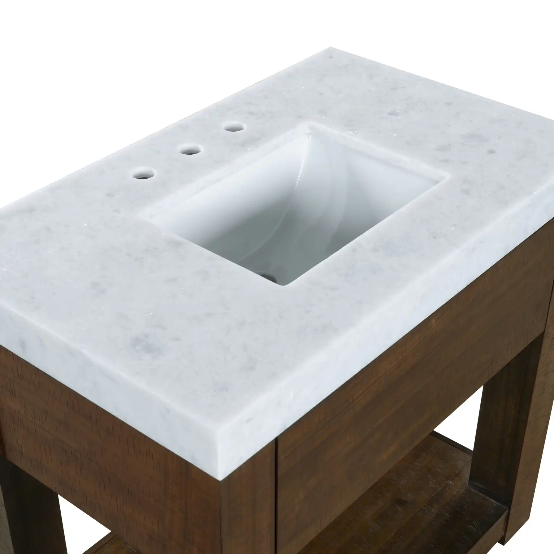 Alberto Vanity in Walnut / White in a styled room