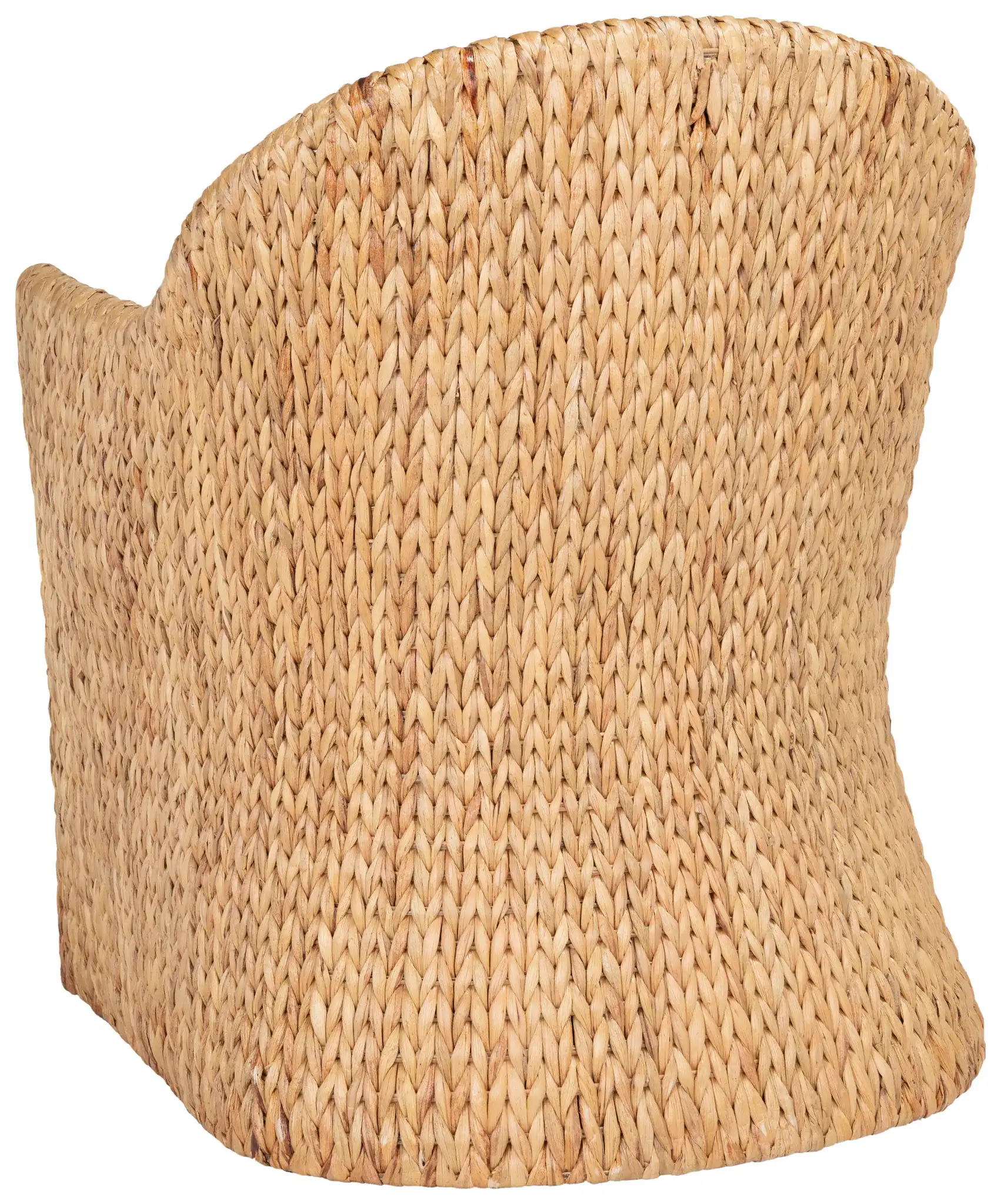 Solomon Water Hyacinth Chair in Natural / Beige, detail view