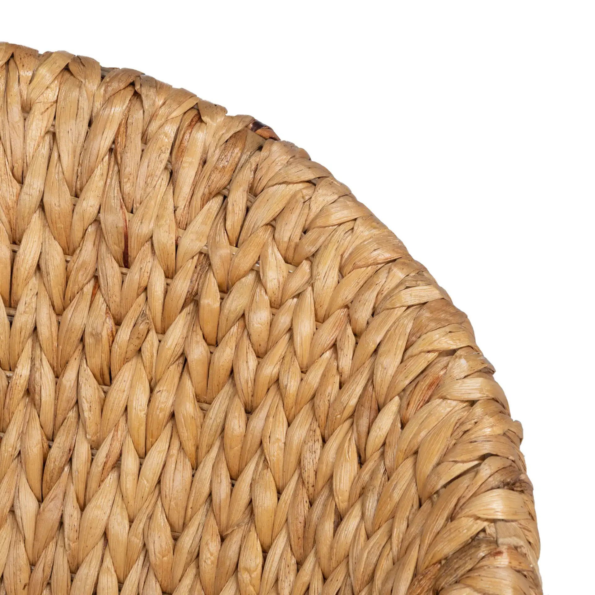 Solomon Water Hyacinth Chair in Natural / Beige in a styled room