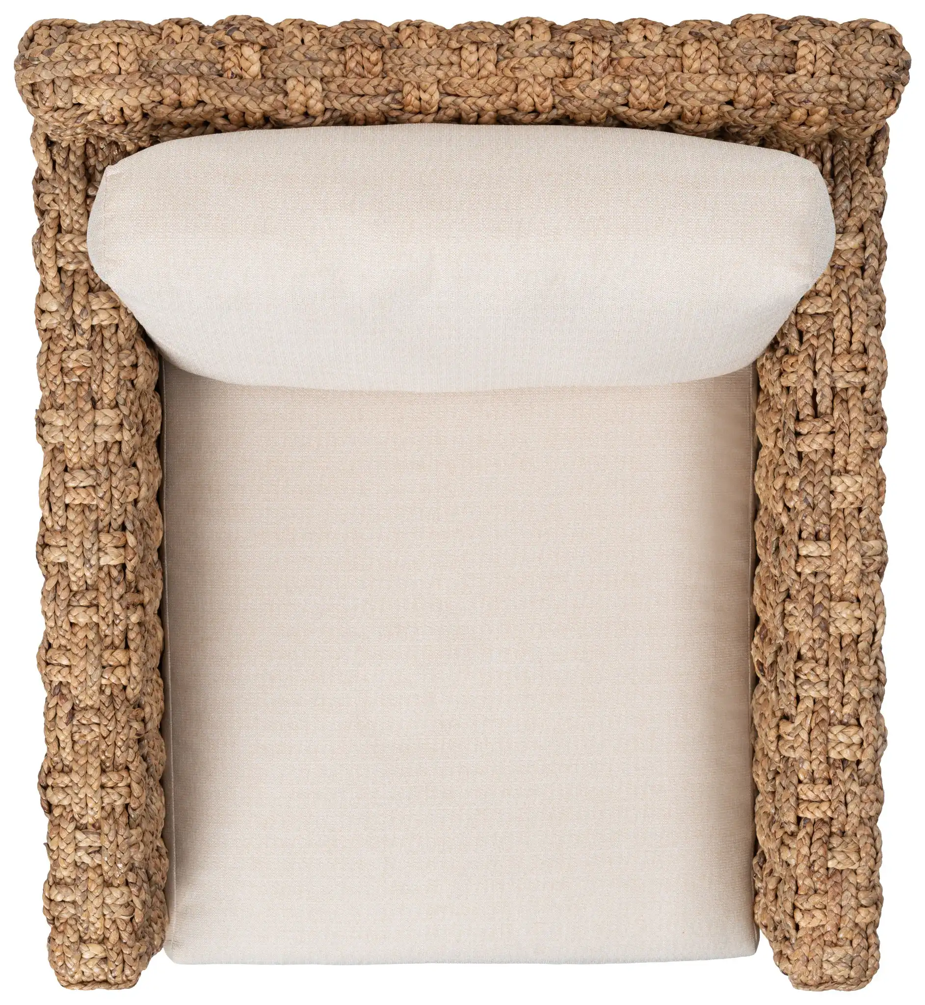 Gregory Water Hyacinth Chair in Natural / Beige, detail view