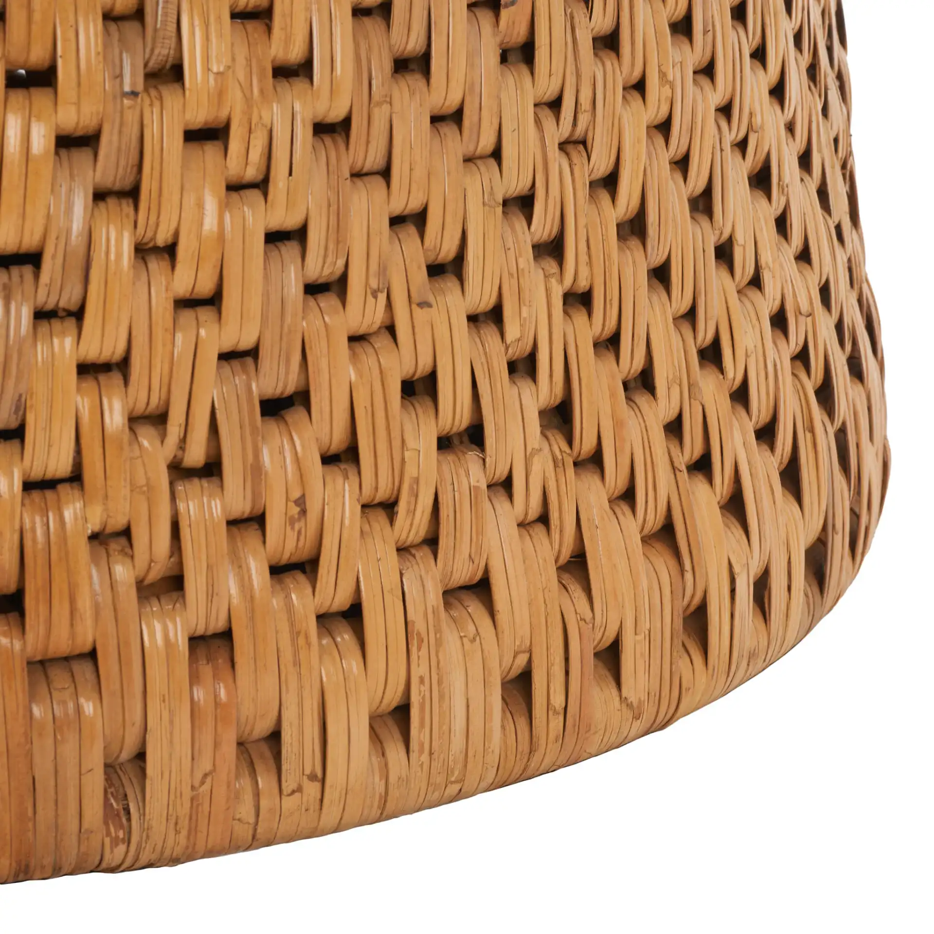 Lianne Rattan Round Coffee Table in Natural, detail view
