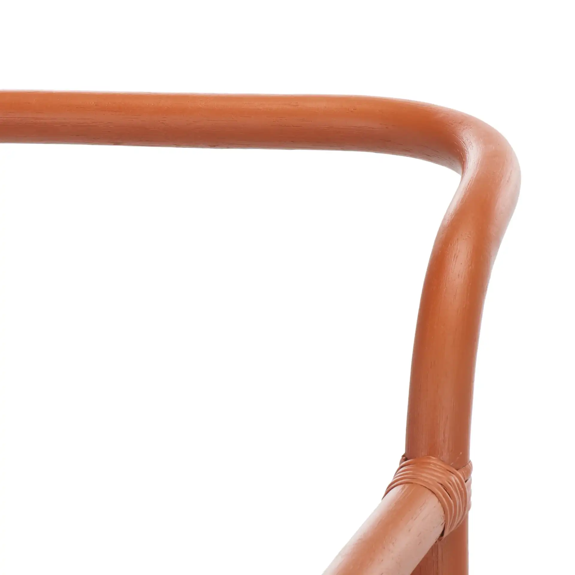 Barnette Rattan Pole Barcart in Amber in a styled room