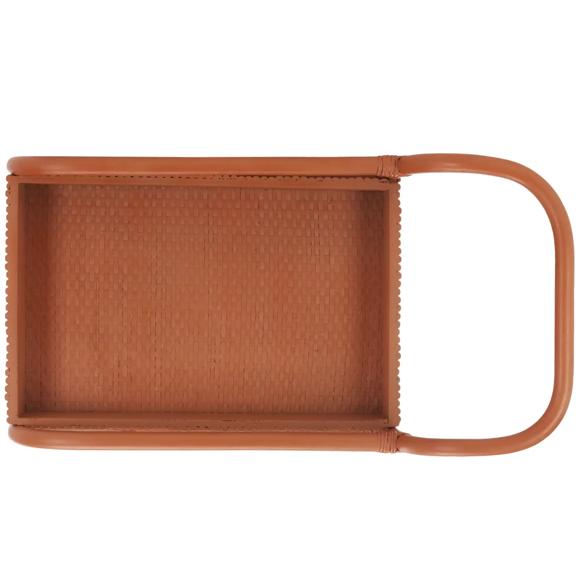 Barnette Rattan Pole Barcart in Amber, detail view