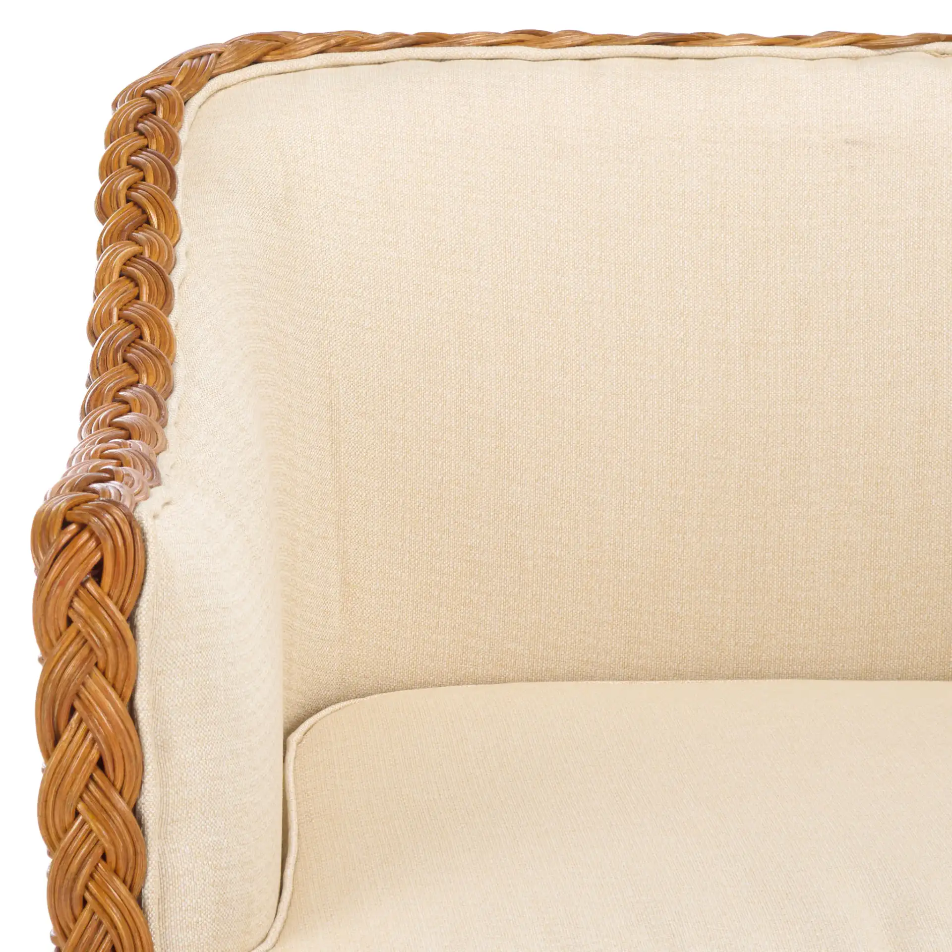 Sharon Rattan Accent Chair in Natural / Beige in a styled room