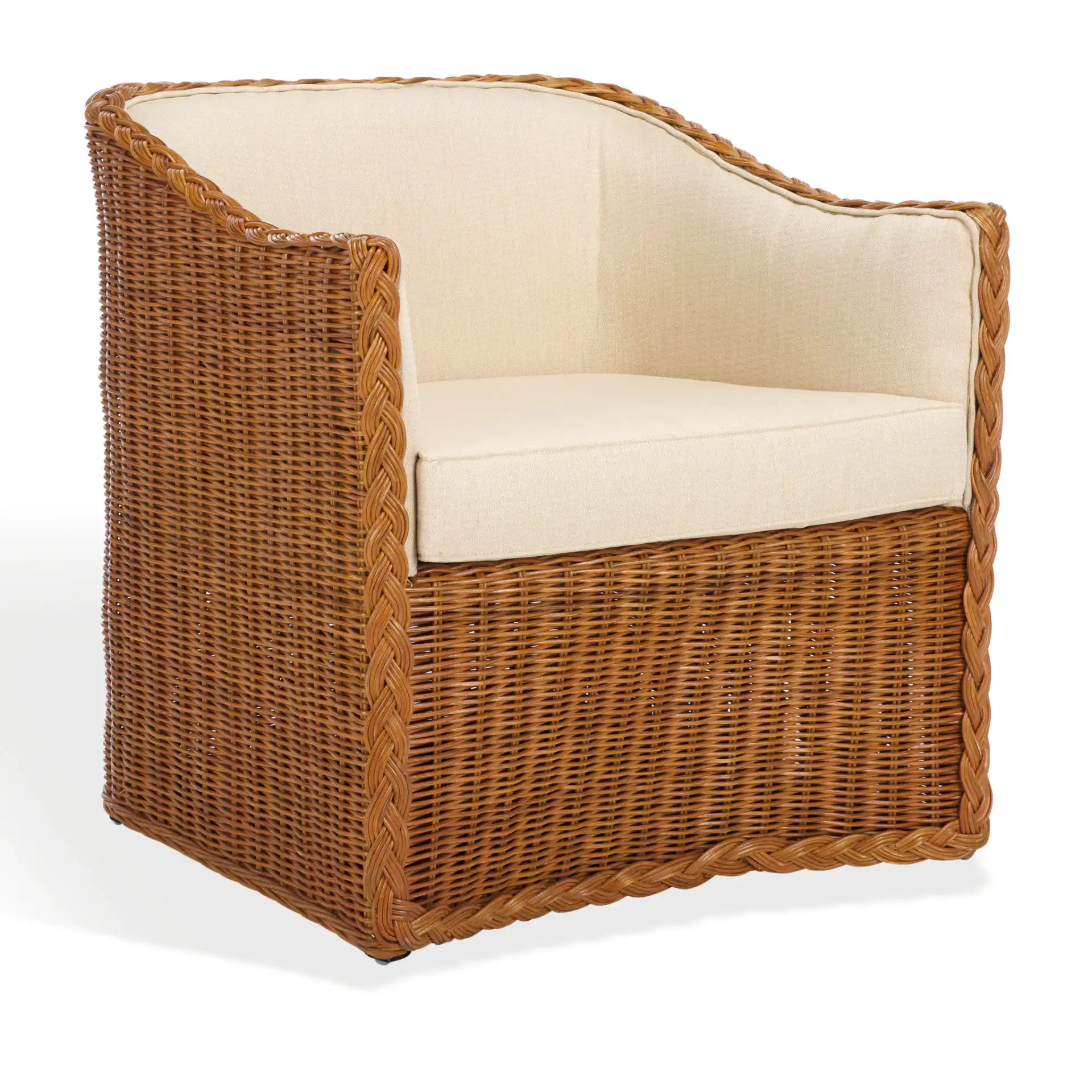 Sharon Rattan Accent Chair in Natural / Beige