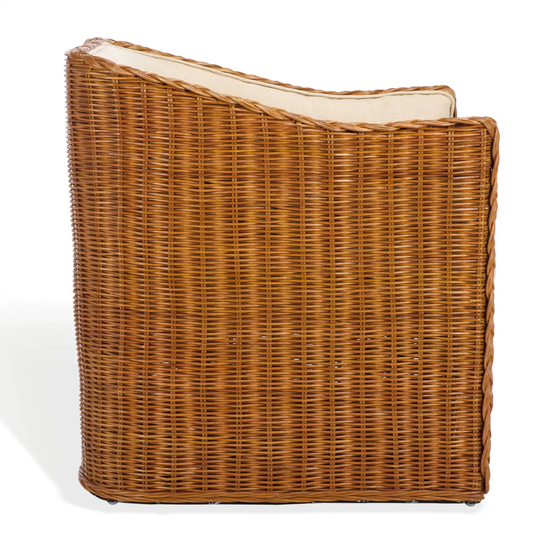 Sharon Rattan Accent Chair in Natural / Beige, detail view