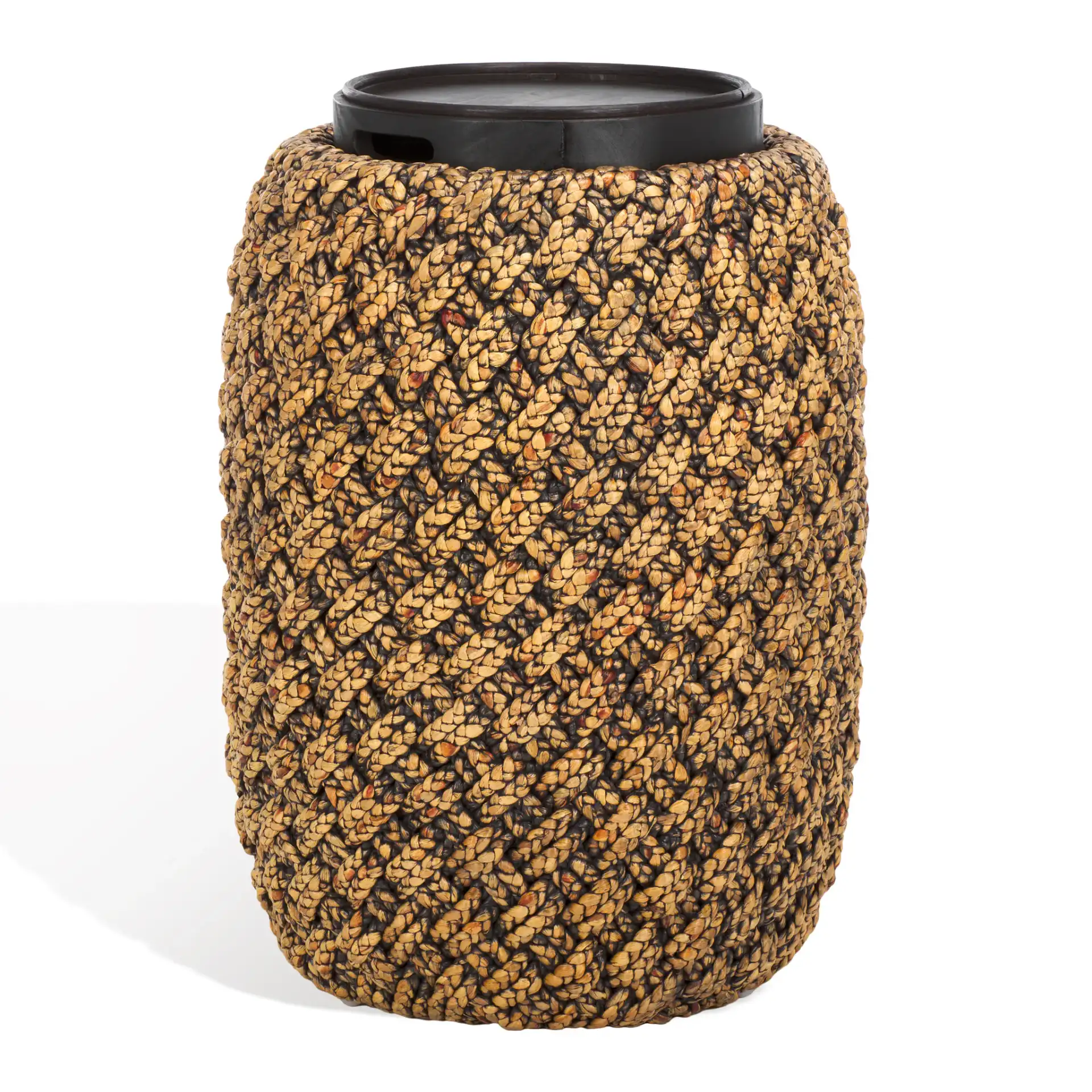 Bayley Accent Table in Natural / Dark Brown, detail view