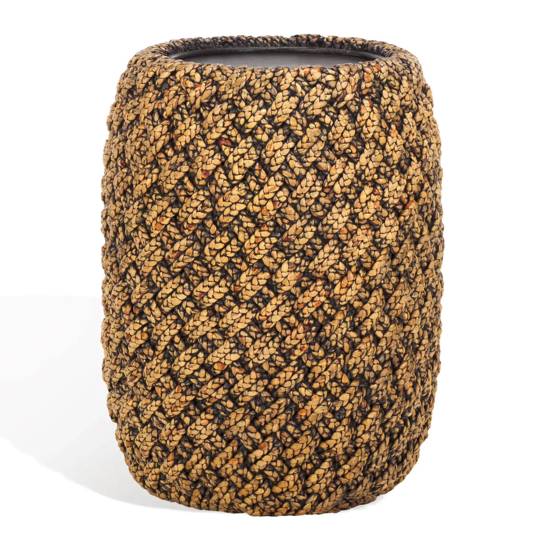 Bayley Accent Table in Natural / Dark Brown, detail view