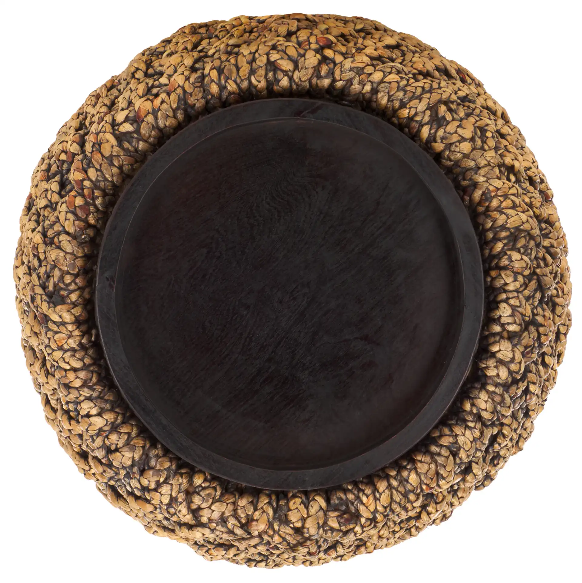 Bayley Accent Table in Natural / Dark Brown, detail view