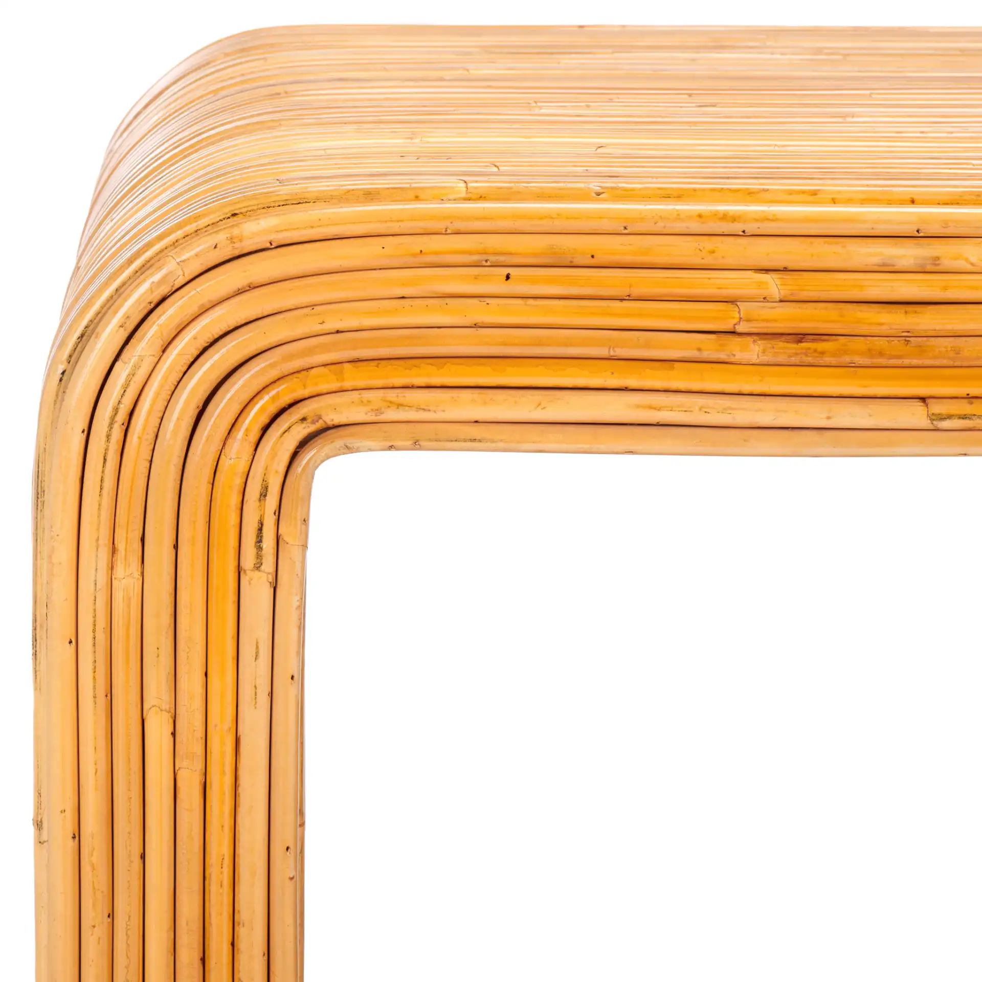 Dellabryn Rattan Accent Table in Natural in a styled room