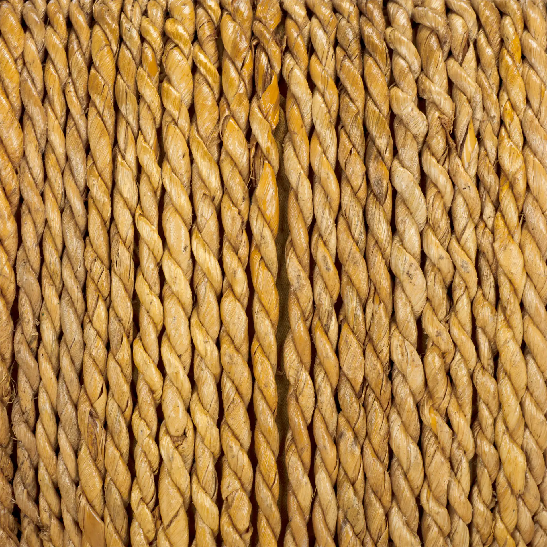 Donnabella Woven Abaca Ottoman in Natural, detail view