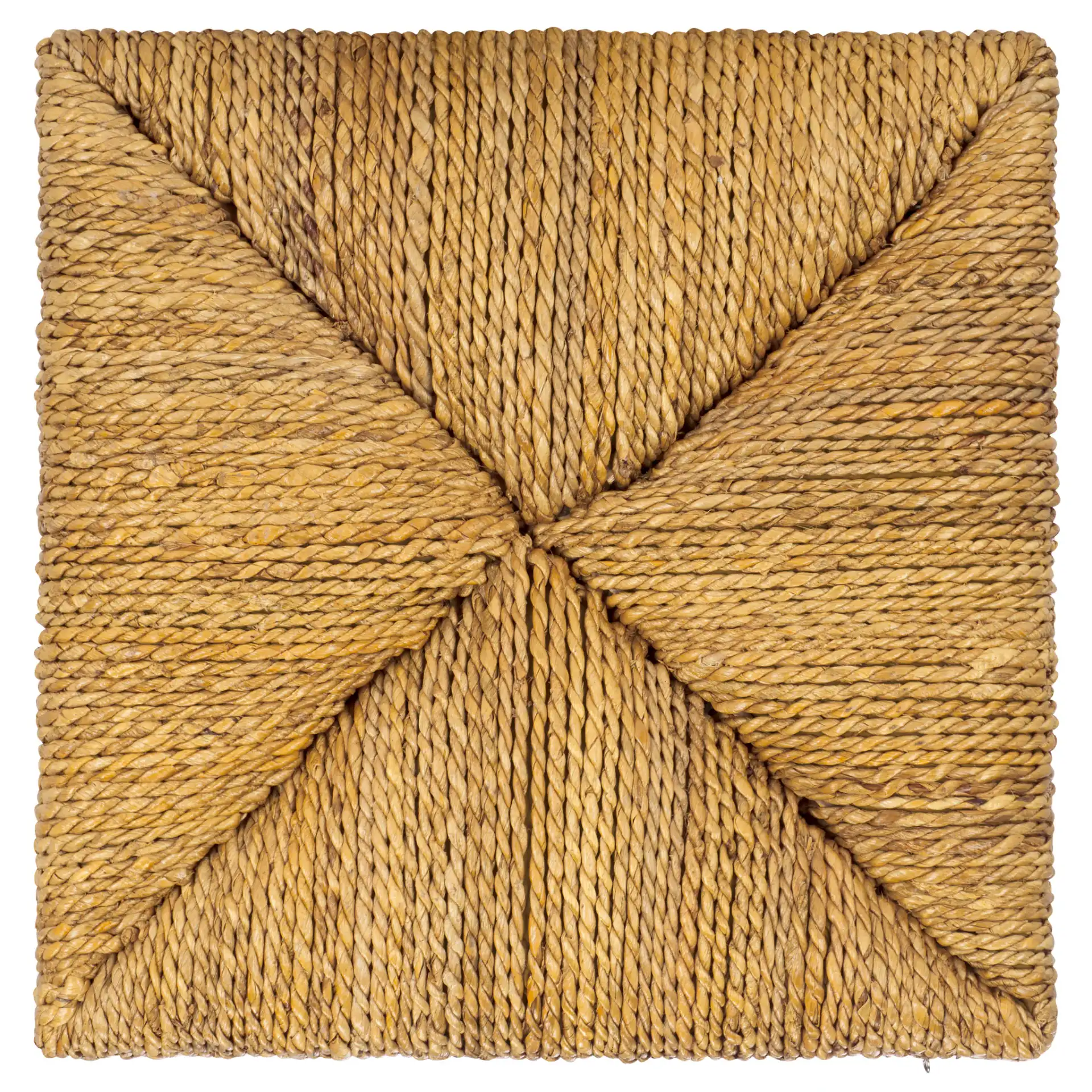Donnabella Woven Abaca Ottoman in Natural, detail view