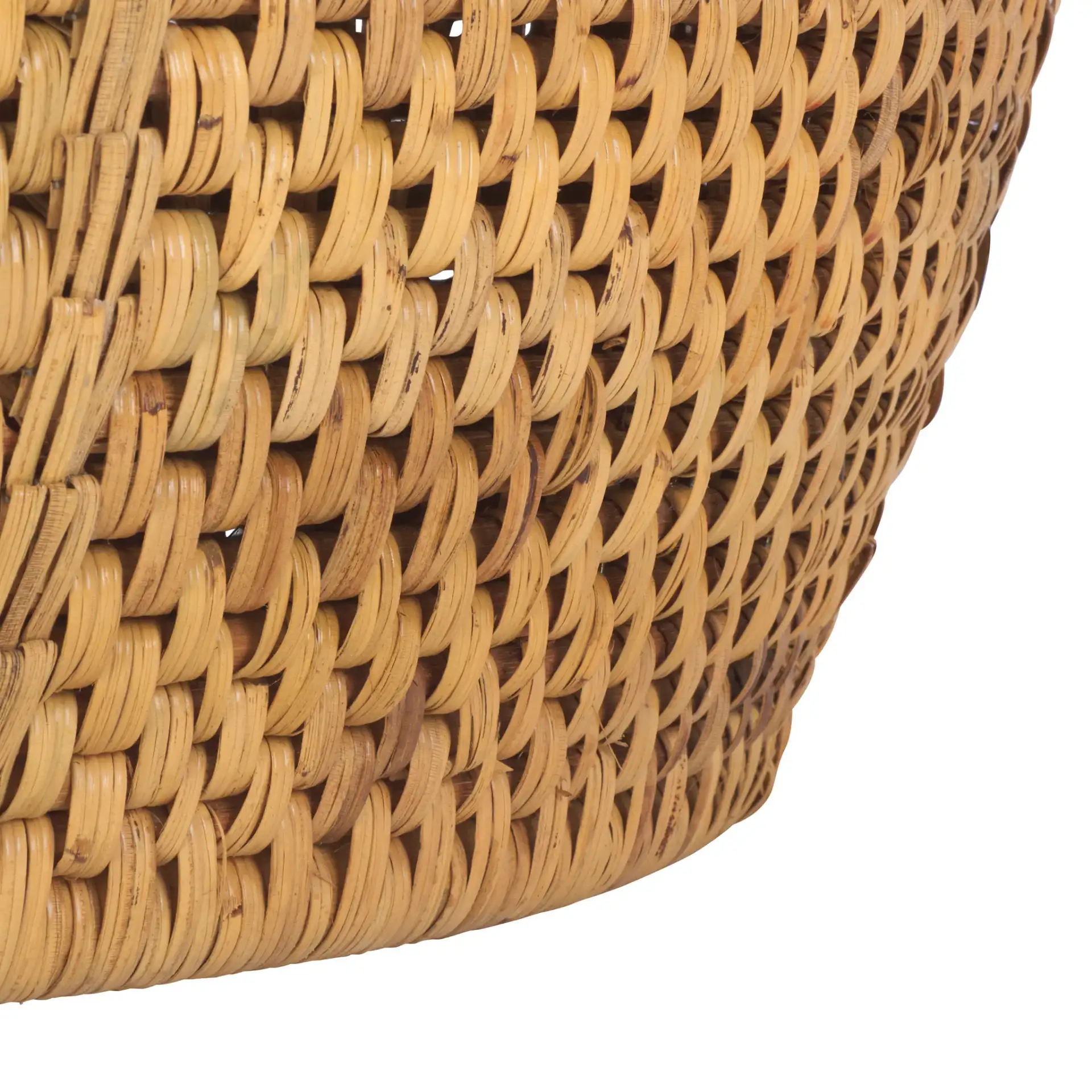 Braylen Rattan Round Coffee Table in Natural, detail view