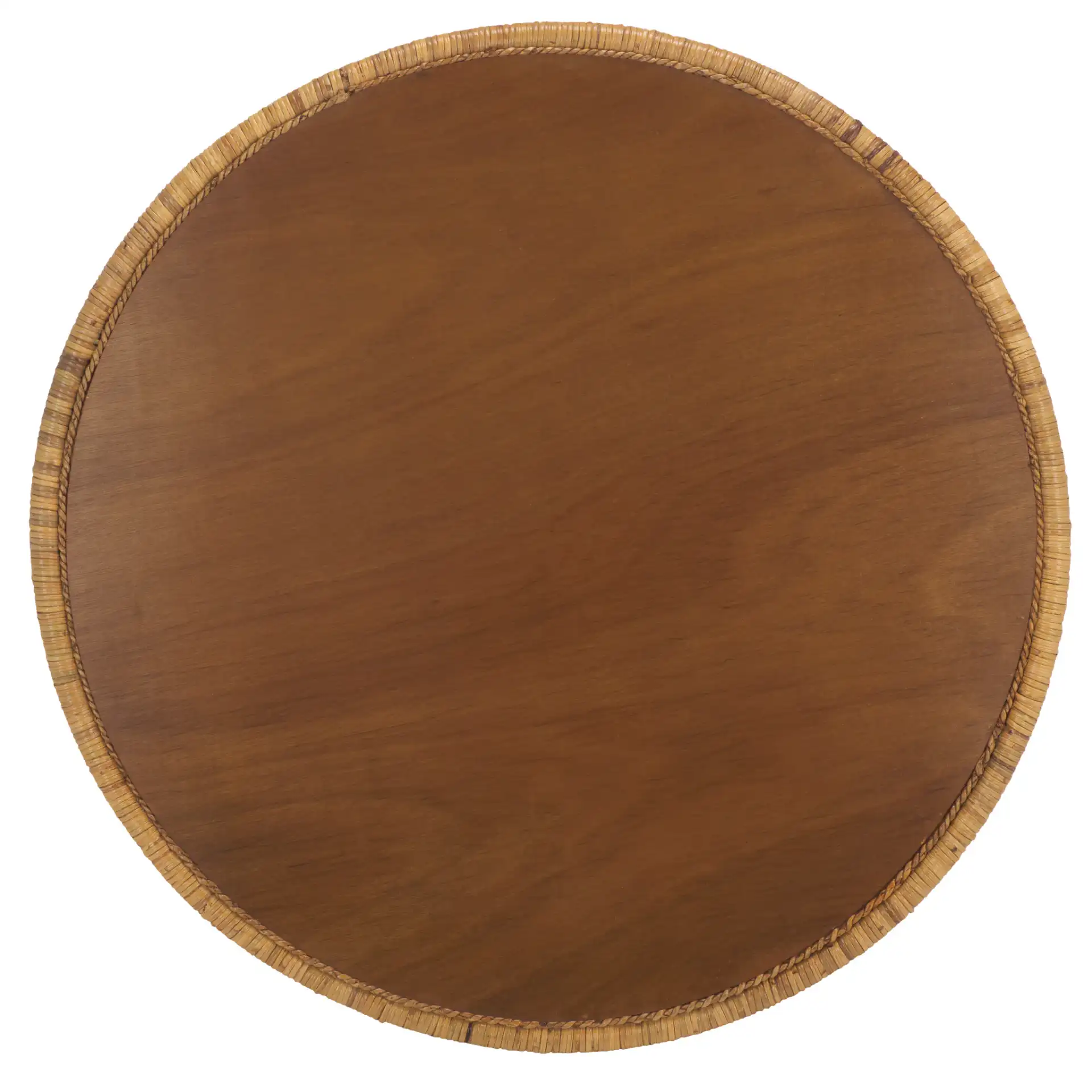 Braylen Rattan Round Coffee Table in Natural, detail view