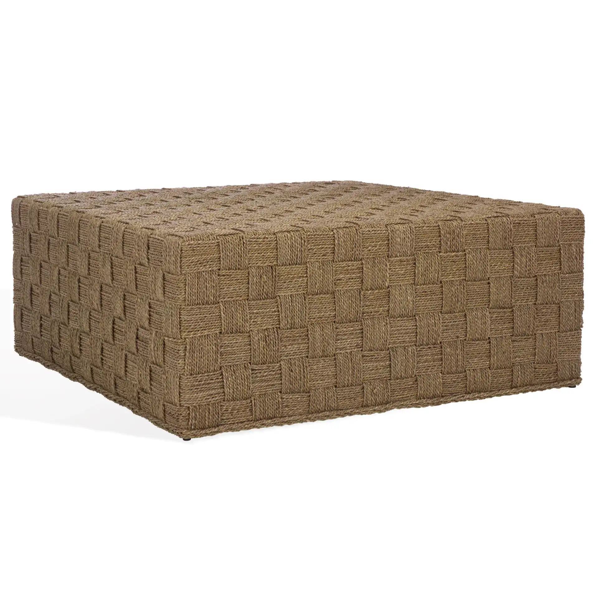 Norabelle Seagrass Coffee Table in Natural, detail view