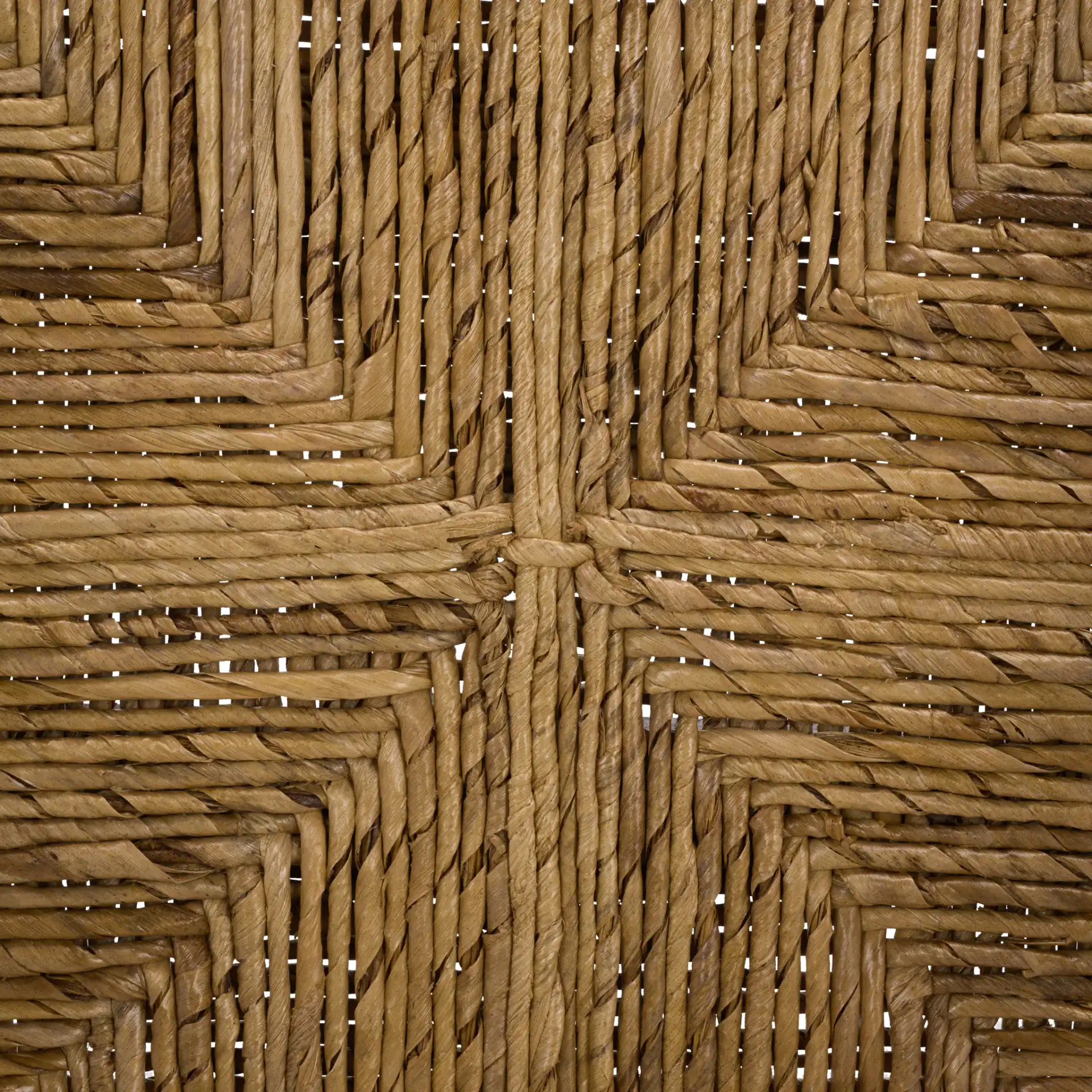 Kona Woven Abaca Dining Chair in Black / Natural, detail view