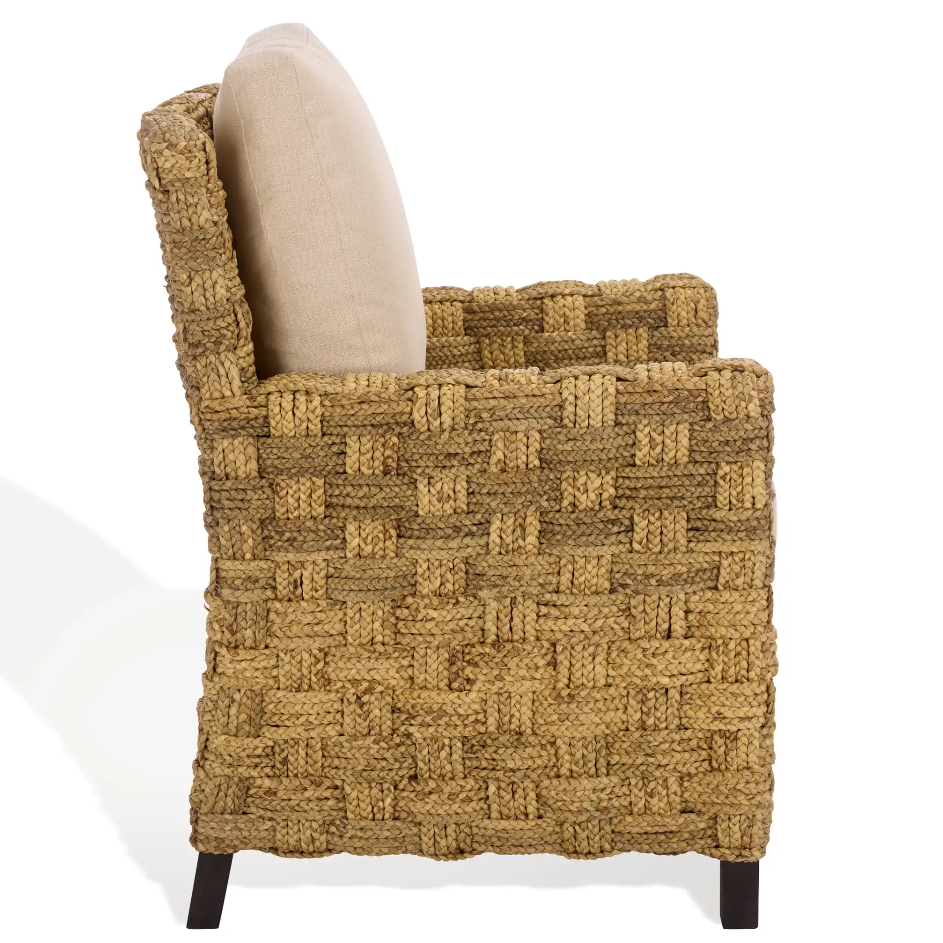 Gregory Tall Accent Chair in Natural / Beige, detail view