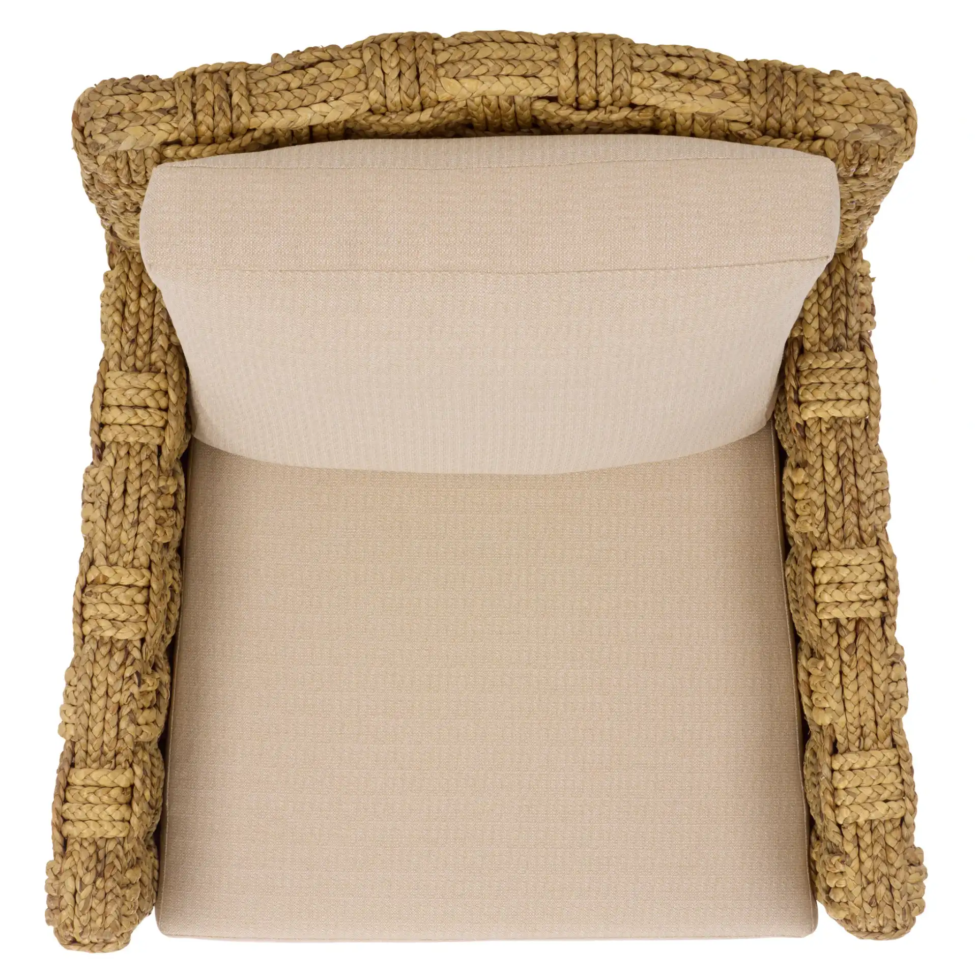 Gregory Tall Accent Chair in Natural / Beige, detail view