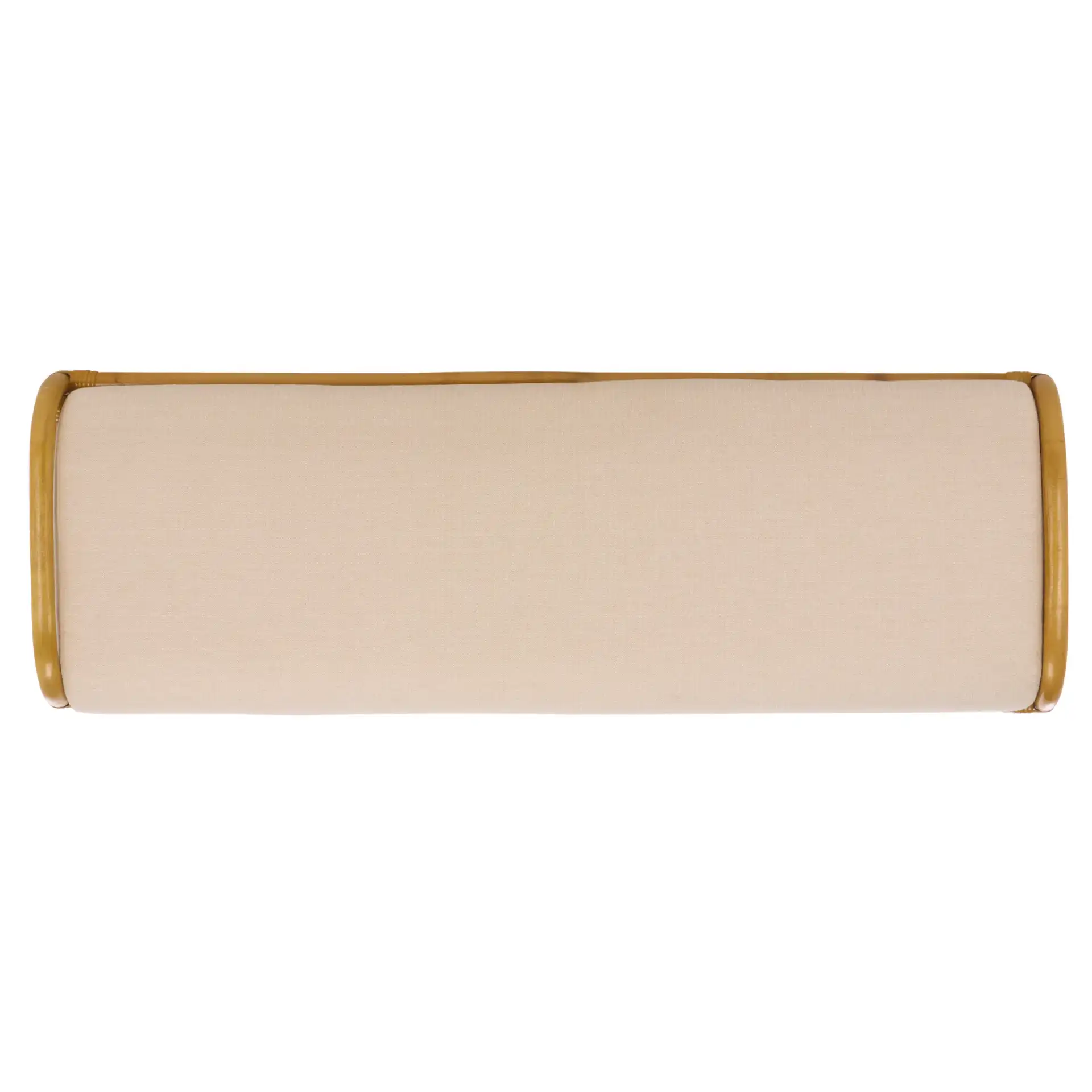 Flanders Rattan Pole Bench in Natural / White, detail view