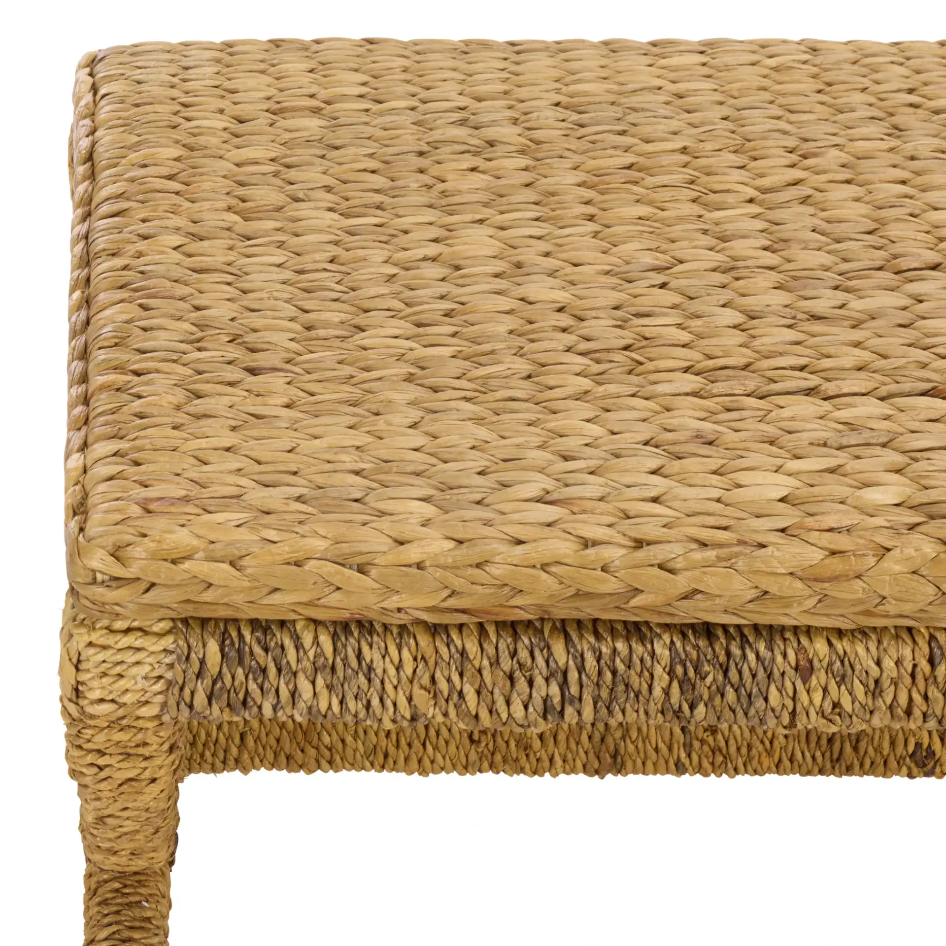 Larysa Abaca Coffee Table in Natural in a styled room