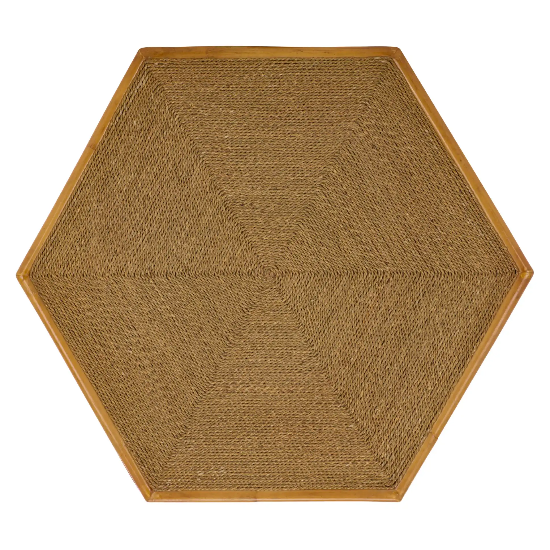Frederica Rattan Coffee Table in Natural, detail view