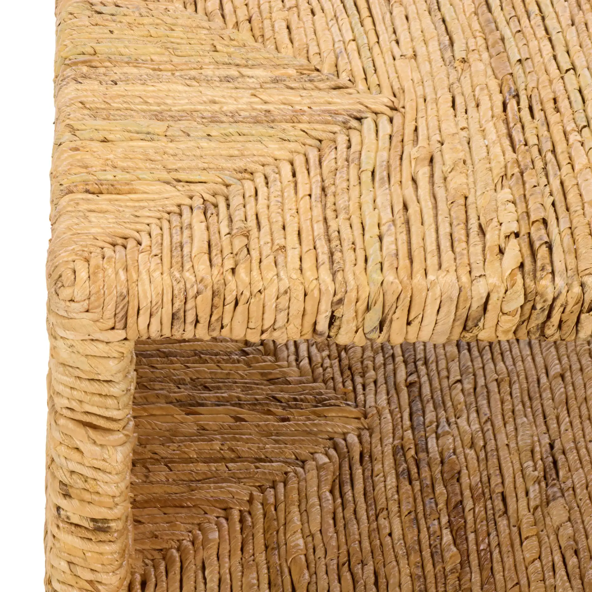 Fowler Abaca Accent Table in Natural in a styled room