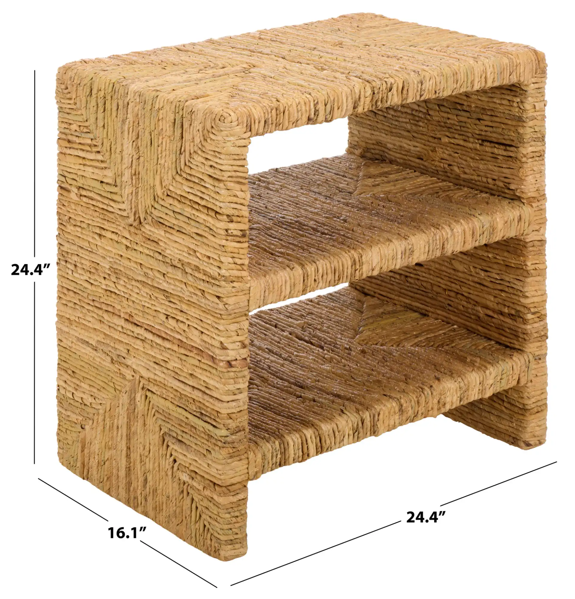 Fowler Abaca Accent Table in Natural, detail view