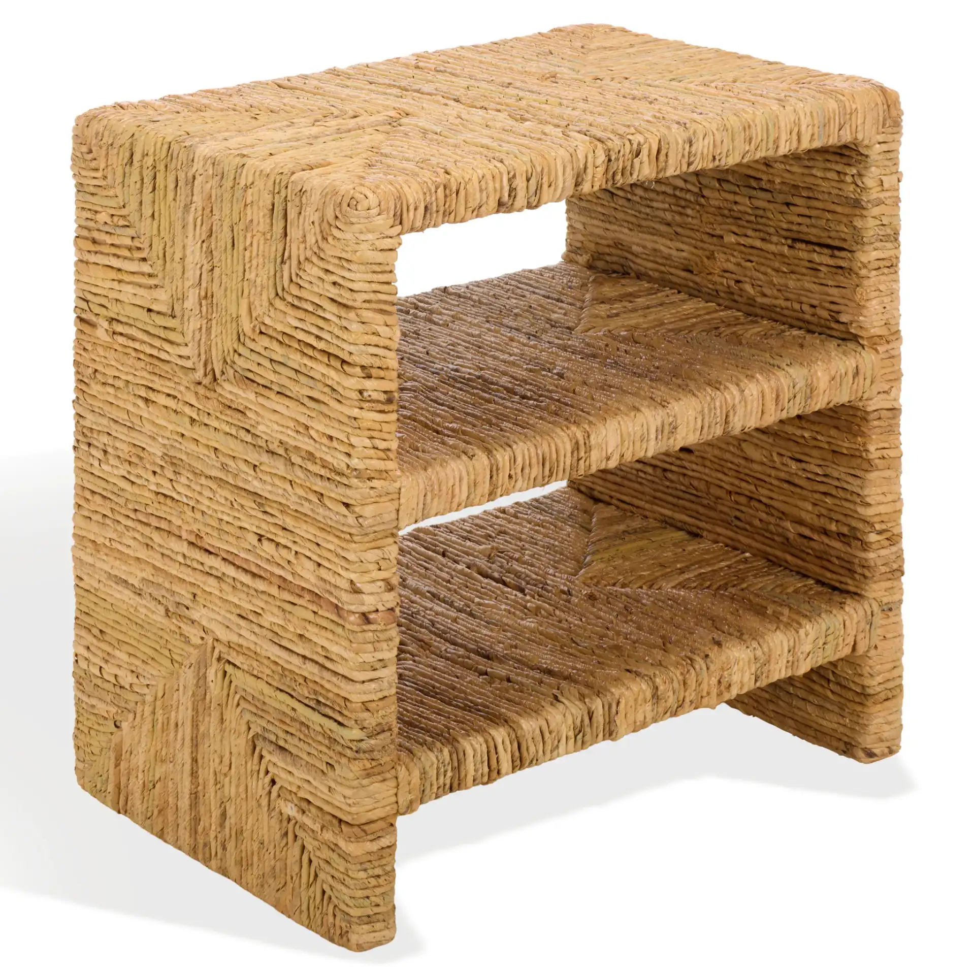 Fowler Abaca Accent Table in Natural, detail view