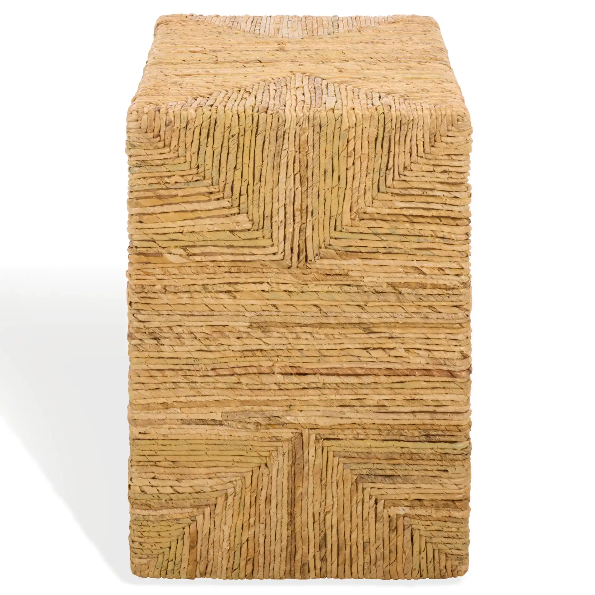 Fowler Abaca Accent Table in Natural, detail view