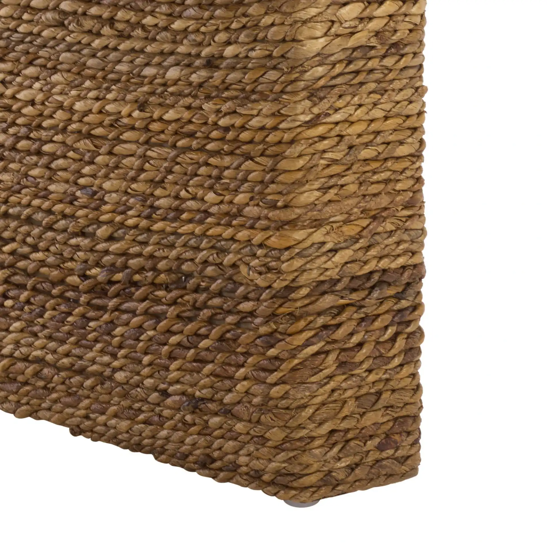 Akina Woven Abaca Bench in Natural, detail view