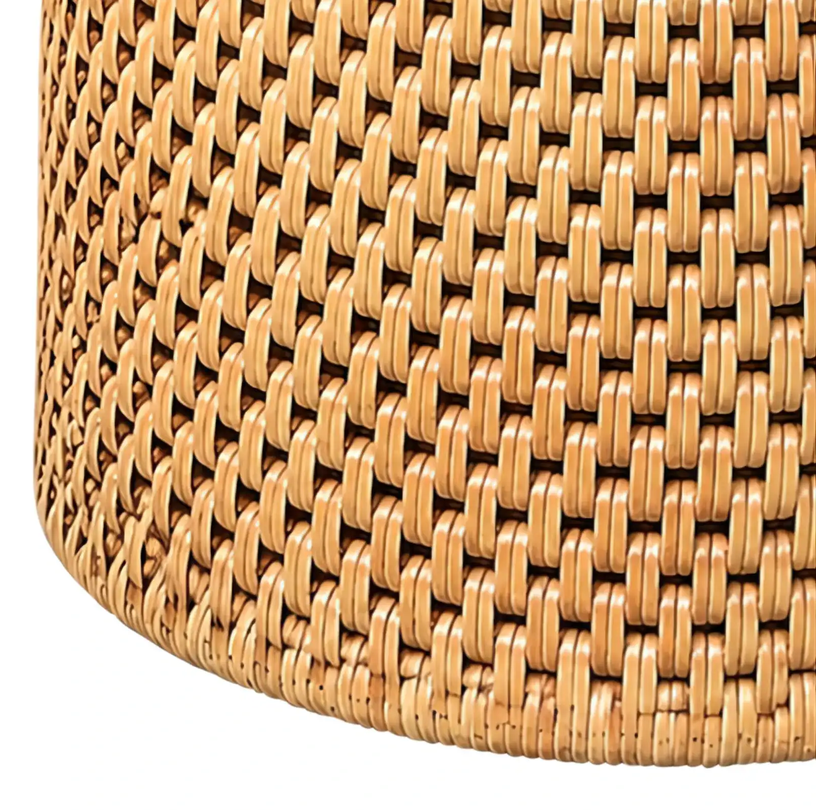 Vincenza Rattan Accent Table in Natural, detail view