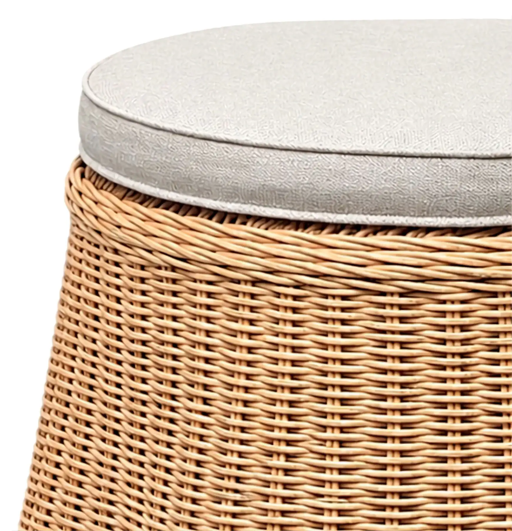 Bayley Rattan Stool in Natural / Beige in a styled room