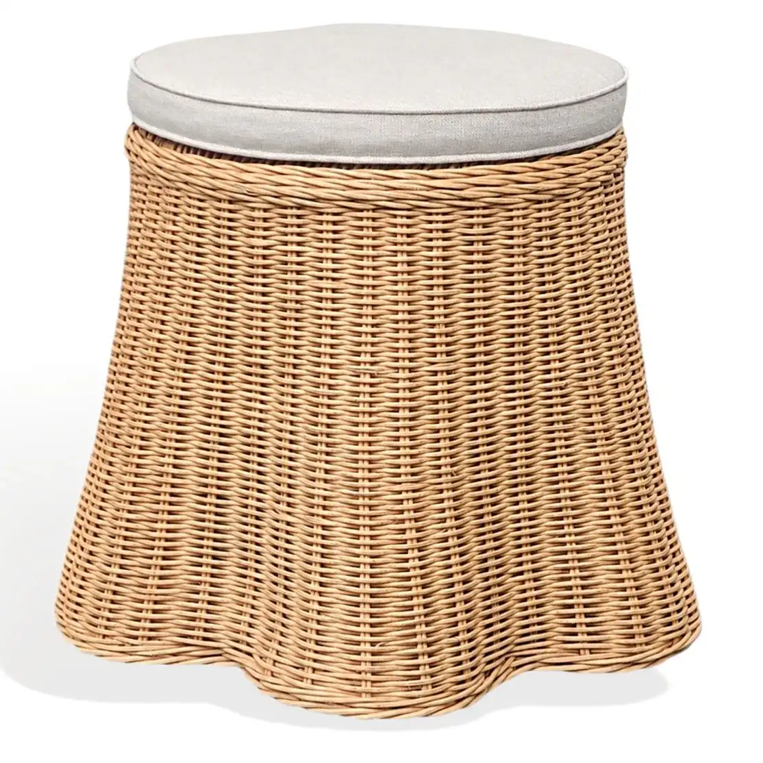 Bayley Rattan Stool in Natural / Beige