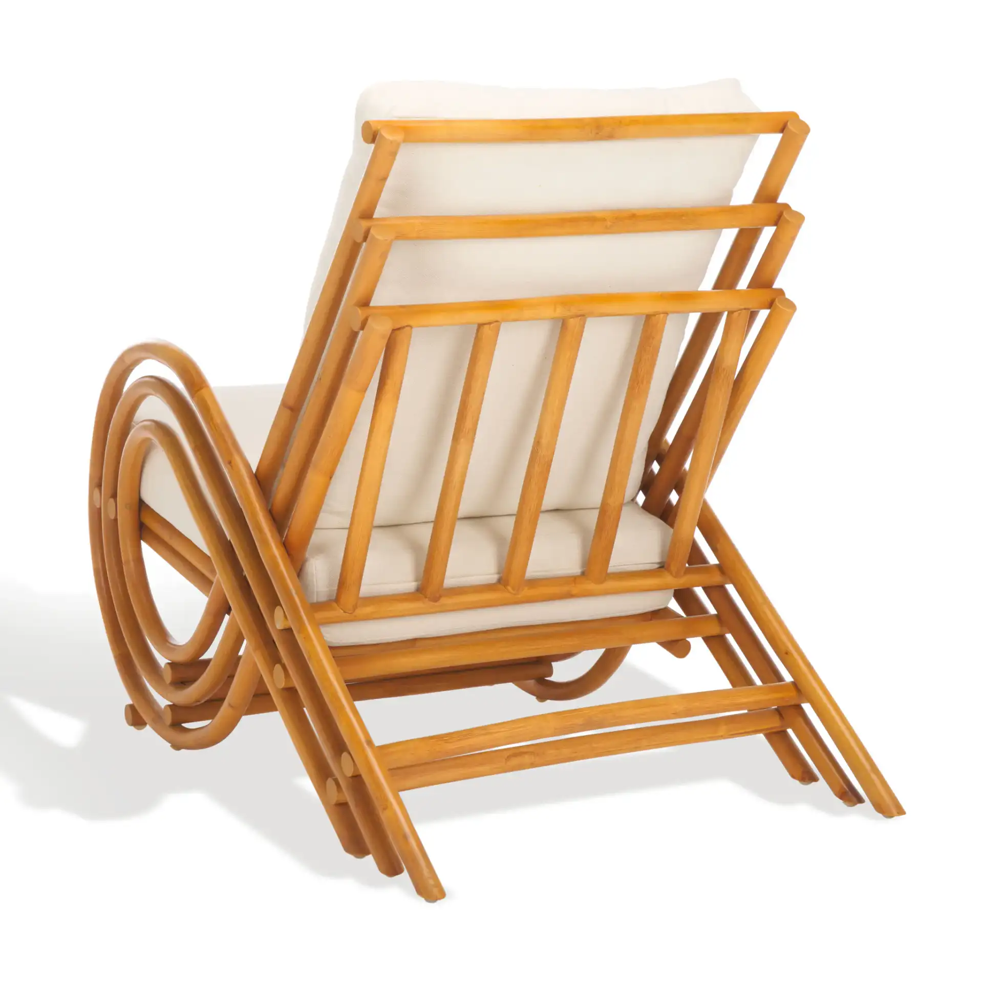 Fernson Rattan Accent Chair in Natural / White, detail view