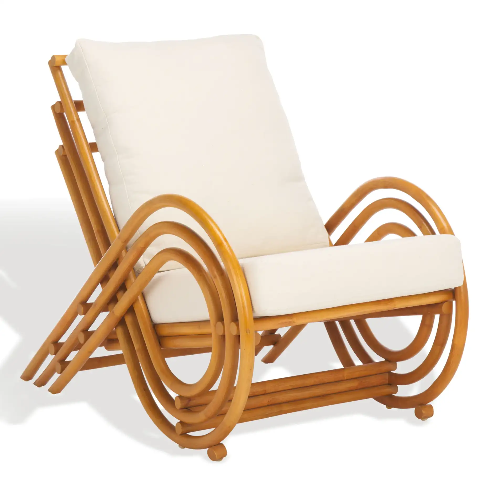 Fernson Rattan Accent Chair in Natural / White