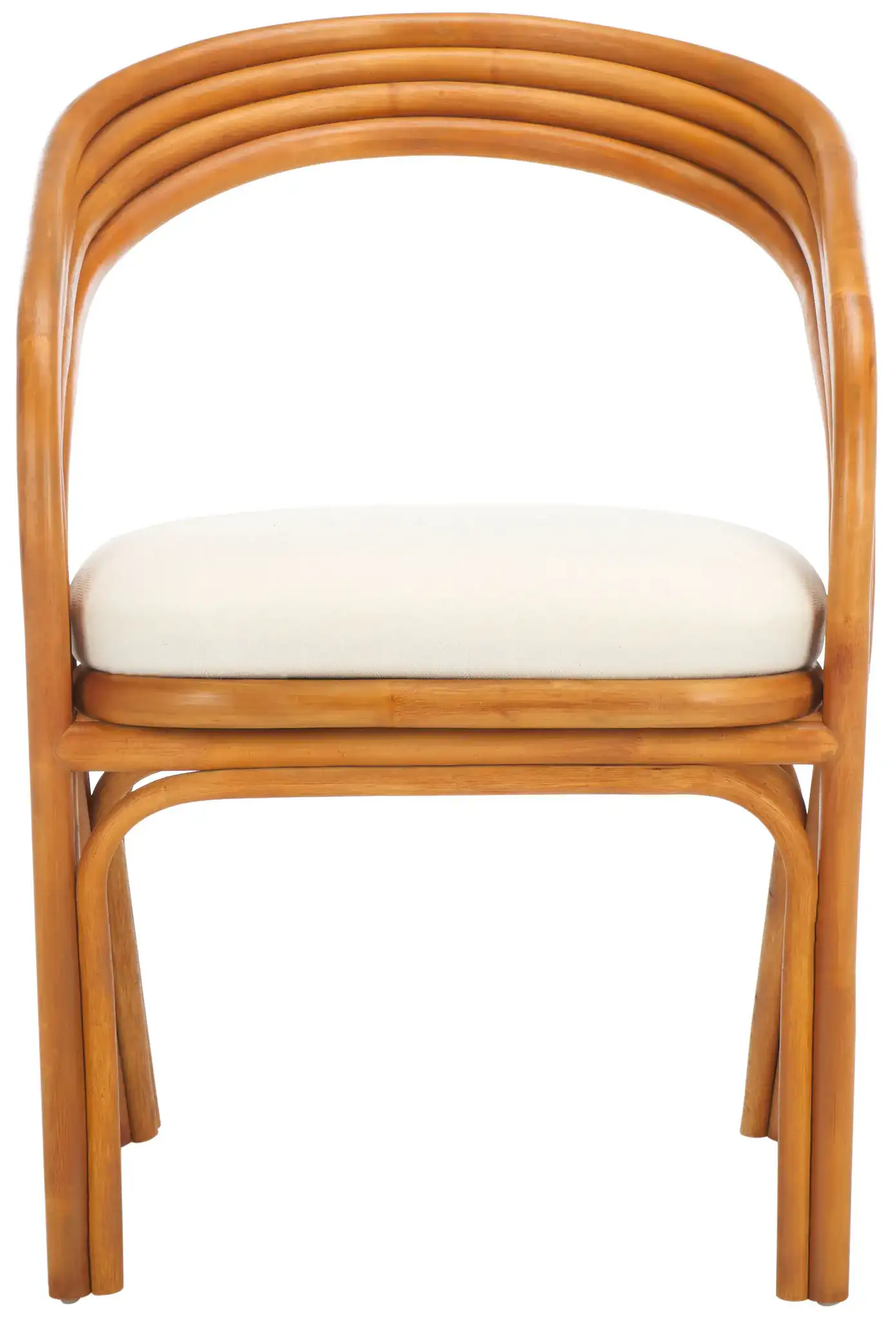 Jennabrook Rattan Dining Chair in Natural / White, detail view