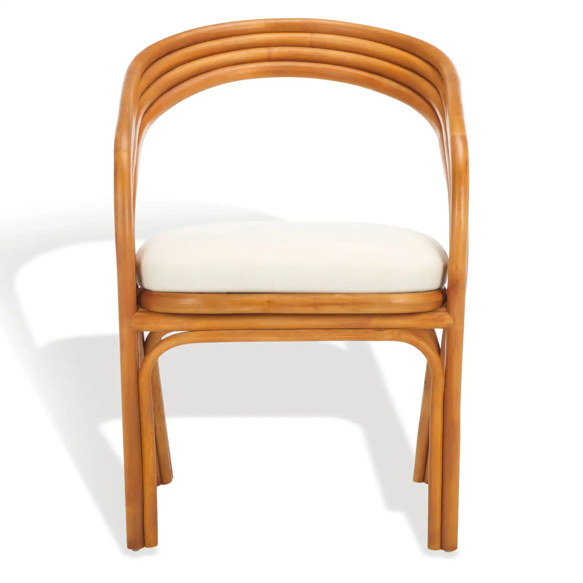 Jennabrook Rattan Dining Chair in Natural / White, detail view