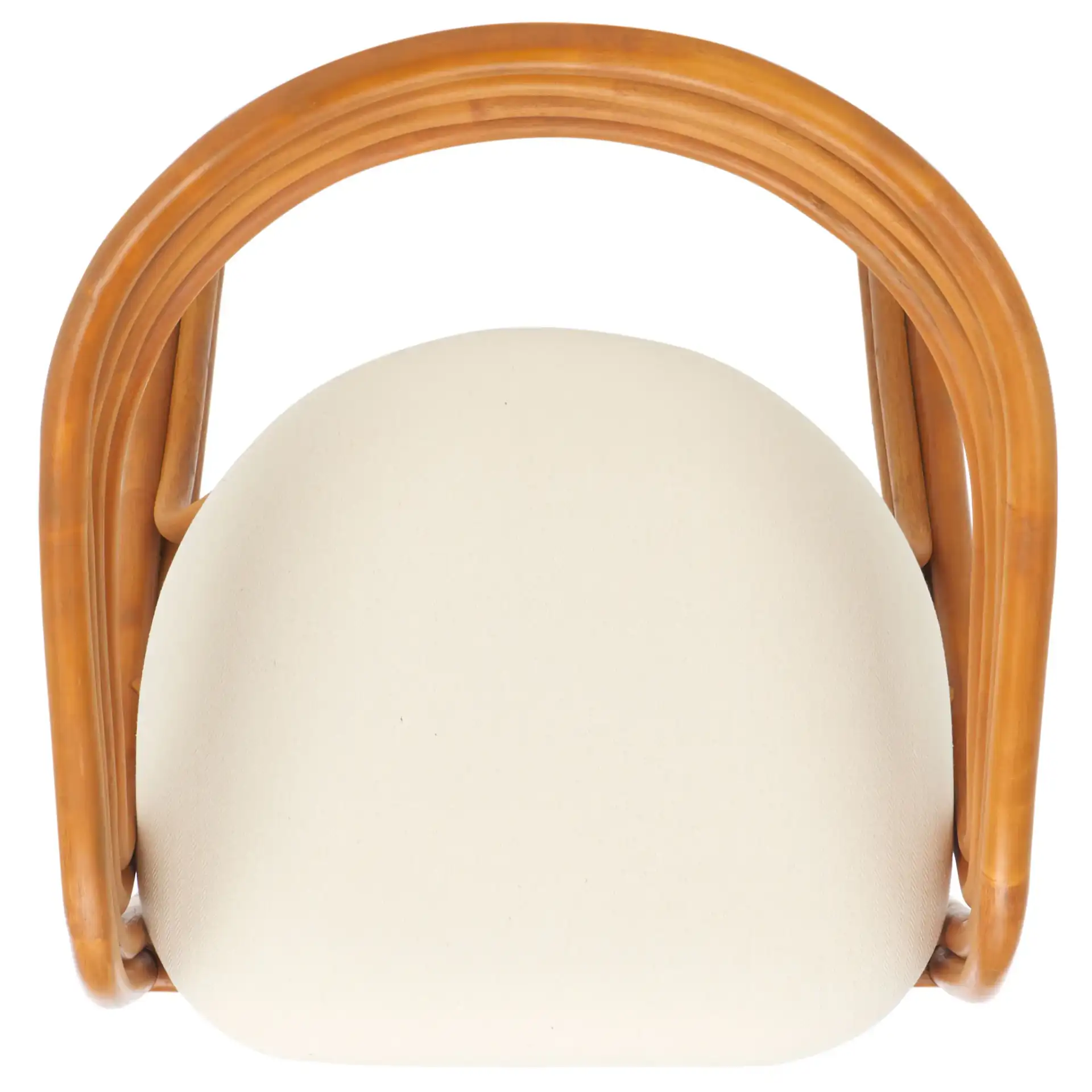 Jennabrook Rattan Dining Chair in Natural / White, detail view