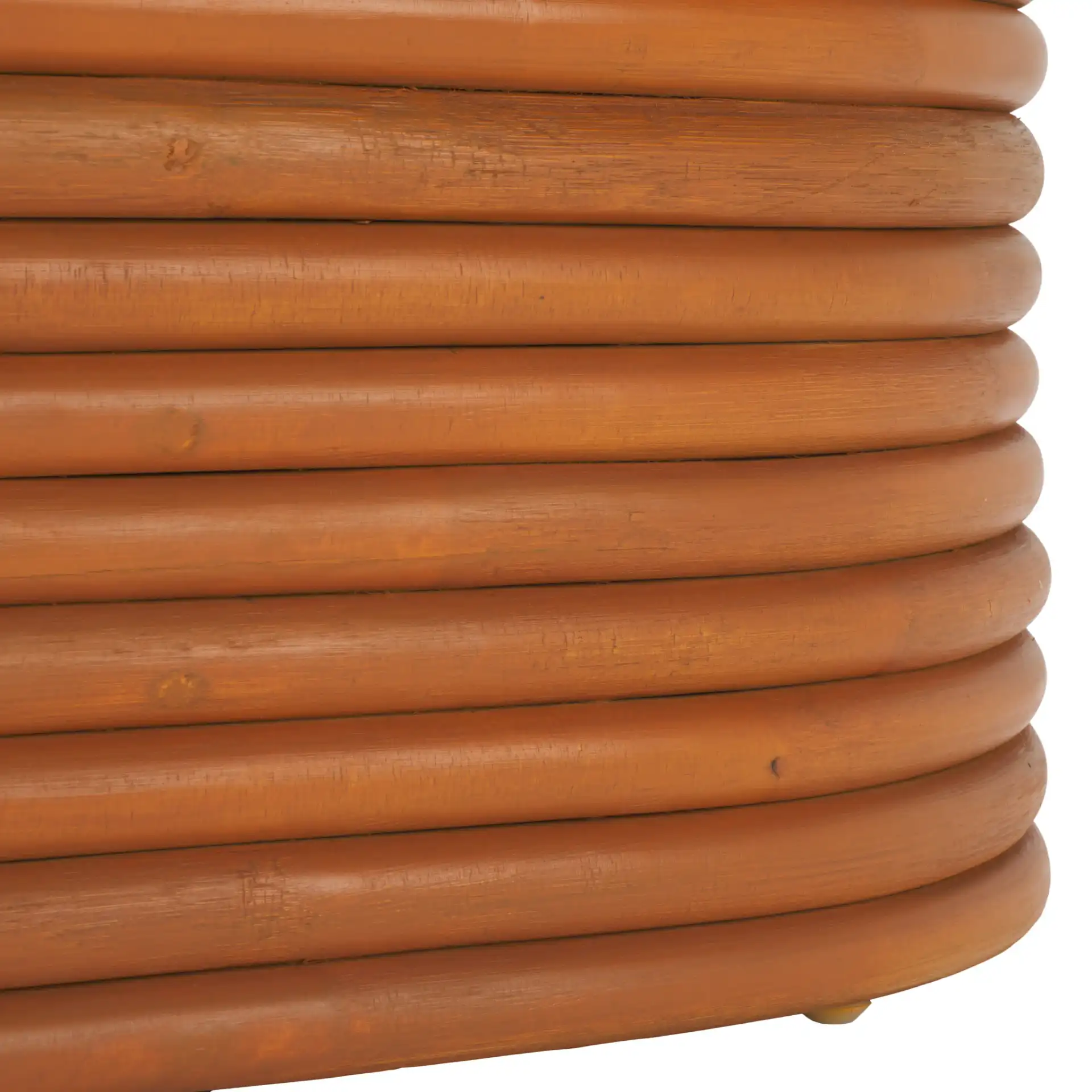 Bayard Rattan Storage Bench in Natural / White, detail view