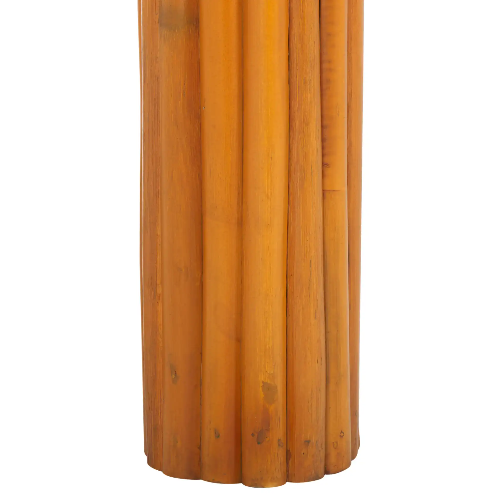 Bayard Rattan Round Accent Table in Natural, detail view