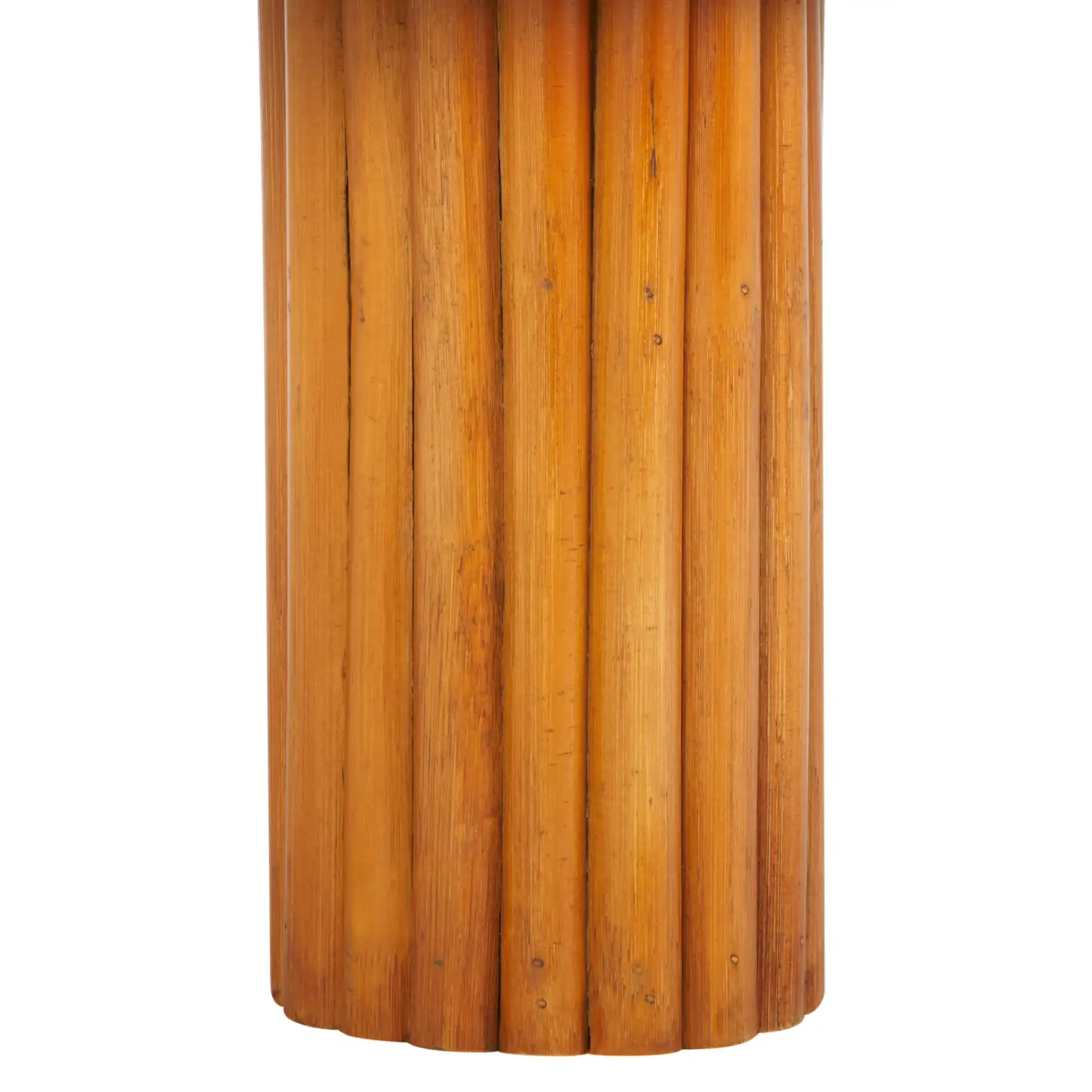 Bayard Rattan Round Coffee Table in Natural, detail view