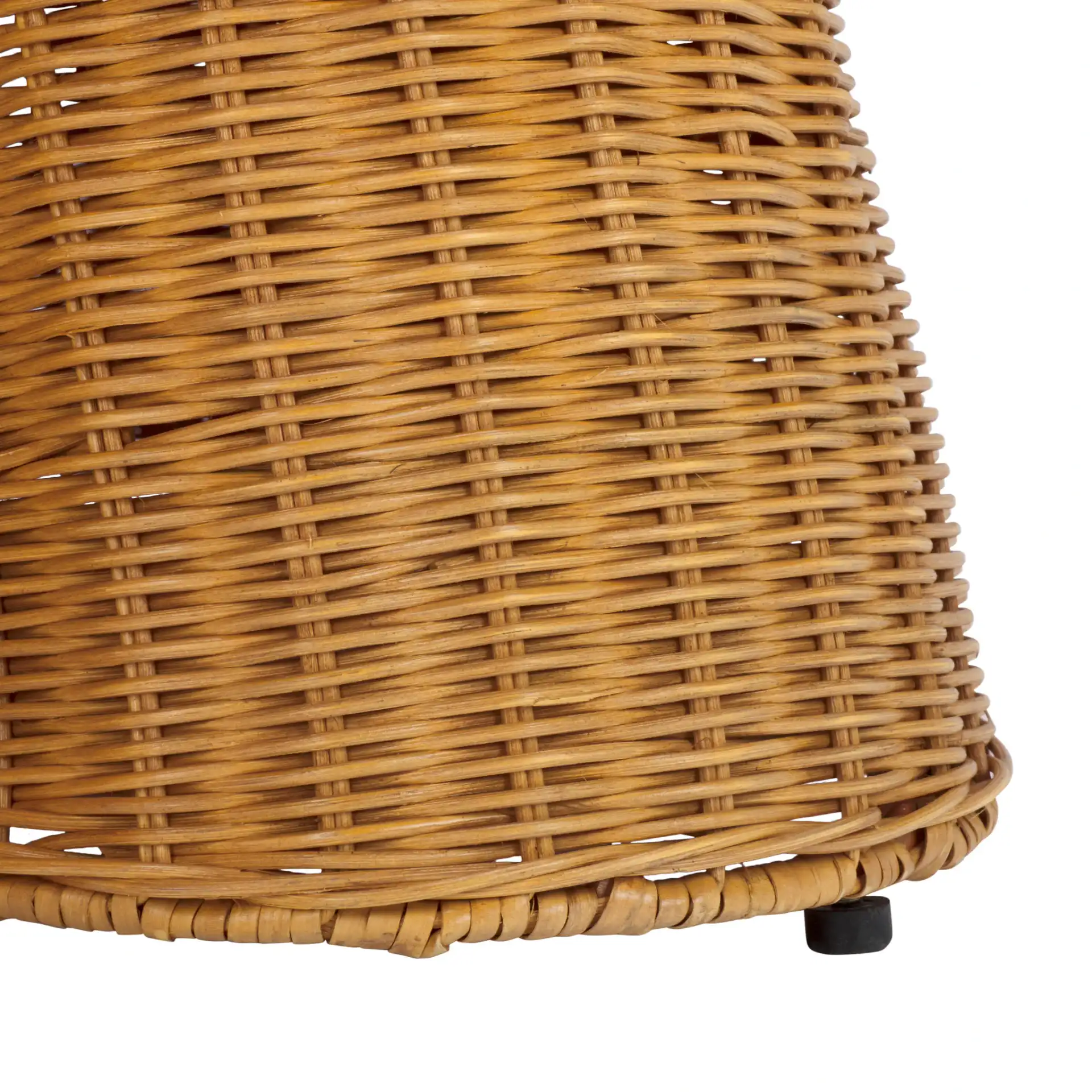 Hylda Square Rattan Accent Table in Natural, detail view