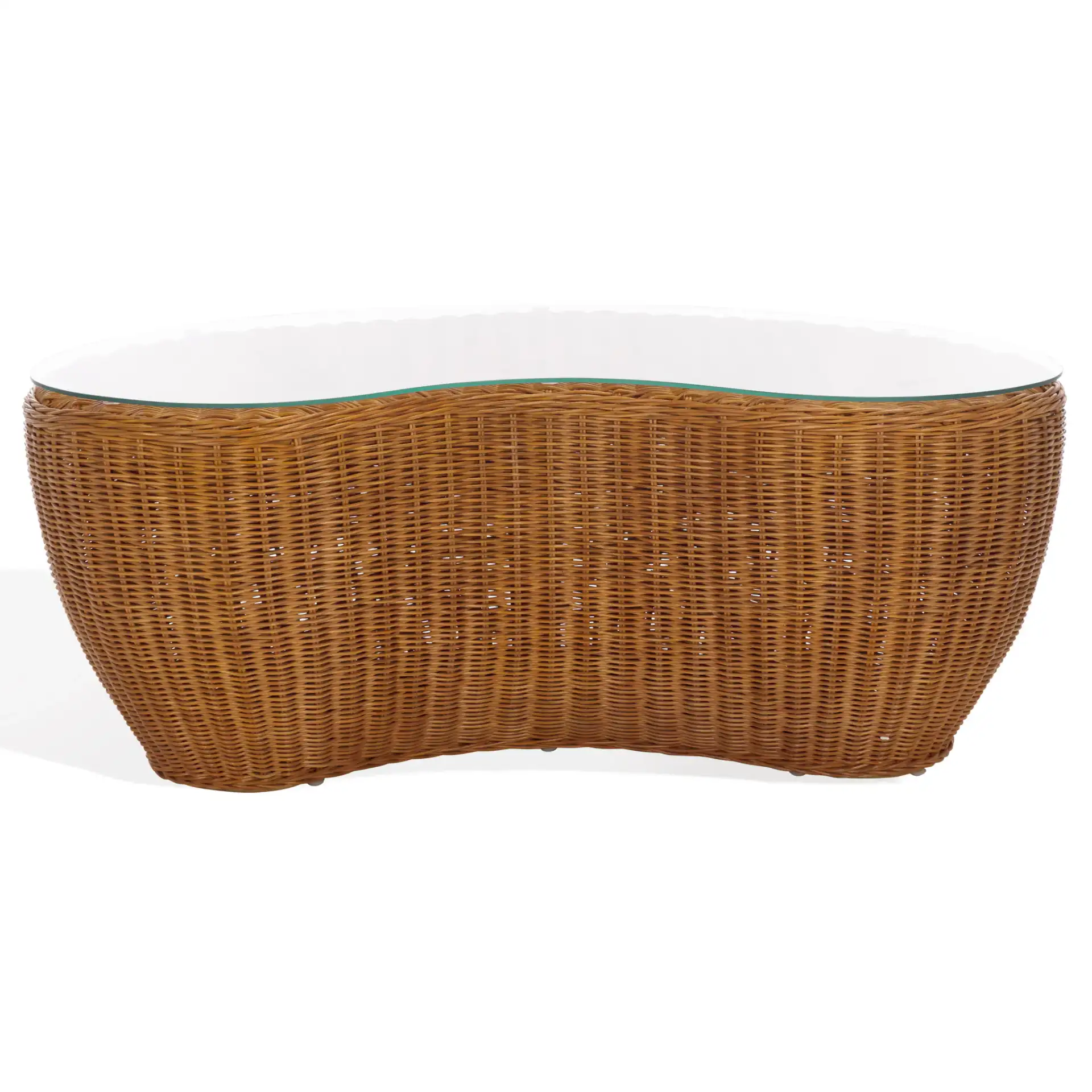 Hylda Rattan Coffee Table in Natural, detail view