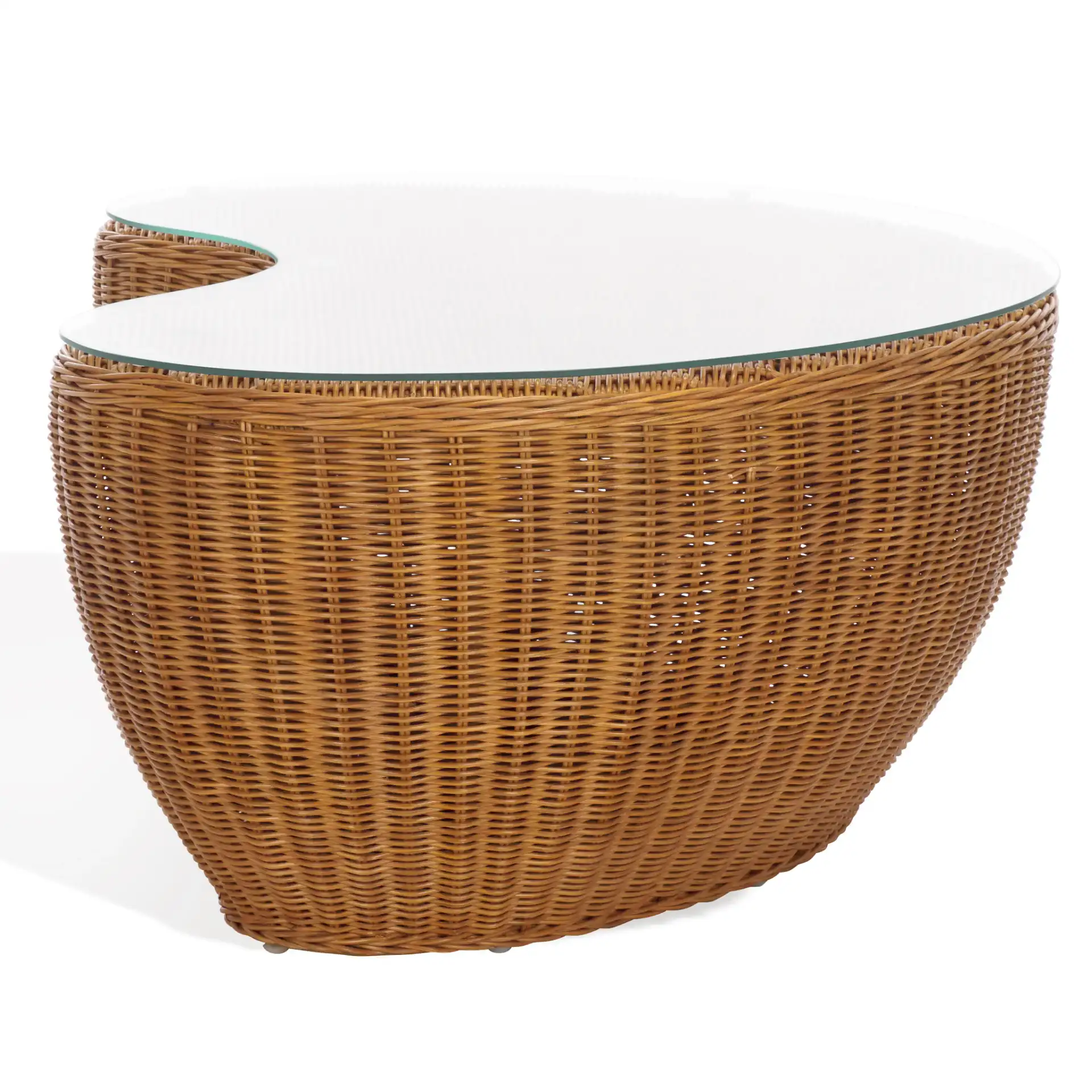 Hylda Rattan Coffee Table in Natural, detail view