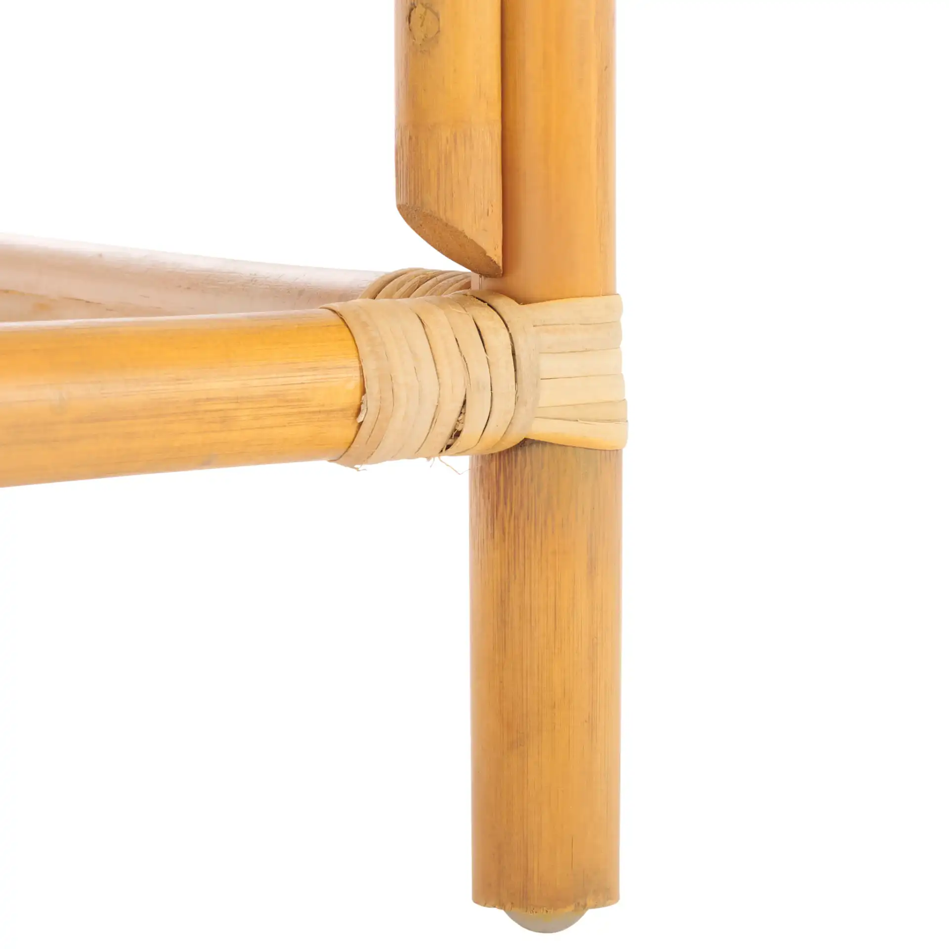 Elexa Banana Weaving Bench in Natural, detail view